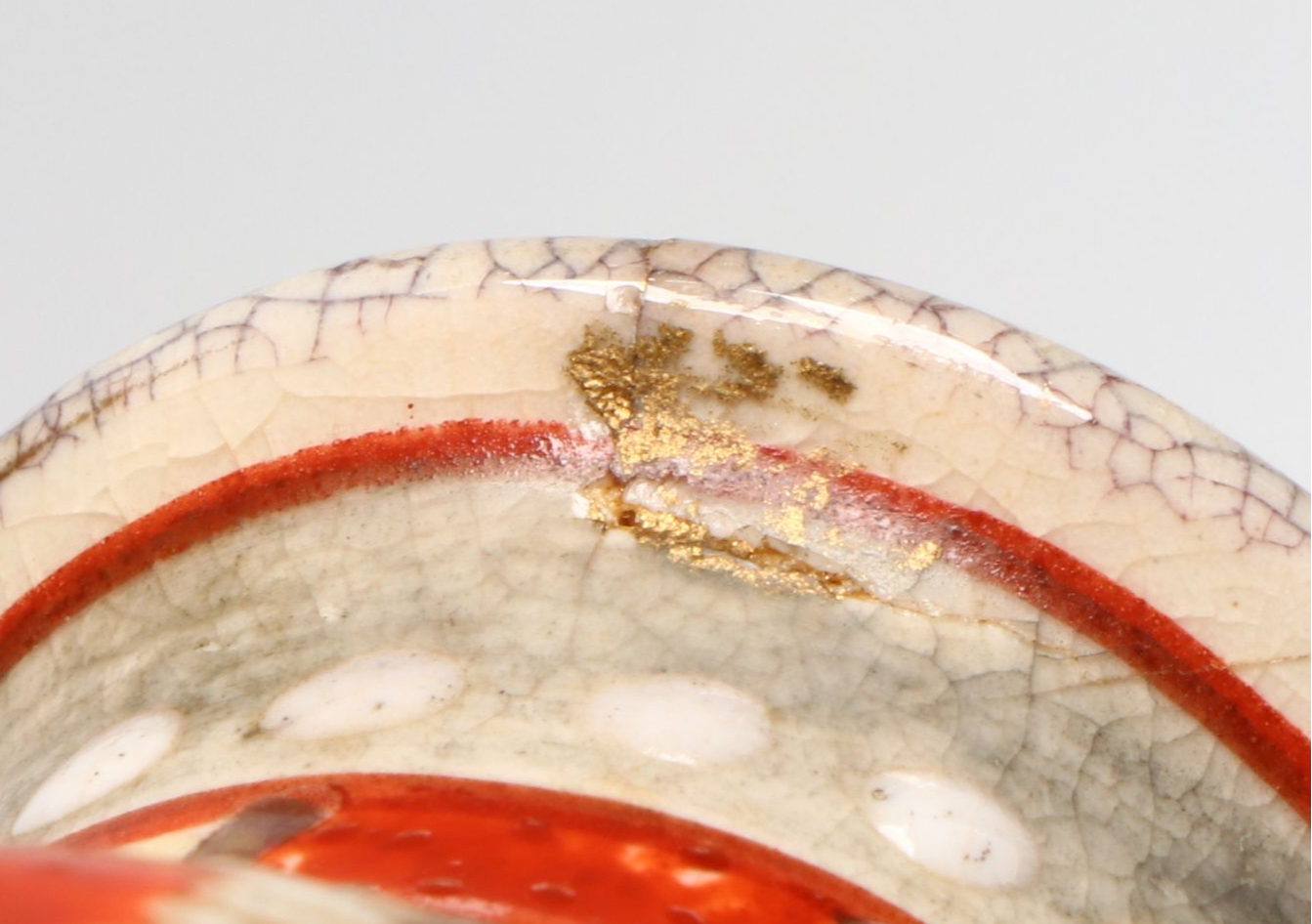 Meiji Period Satsuma Moriage Ceramic Lidded Urn and Vases