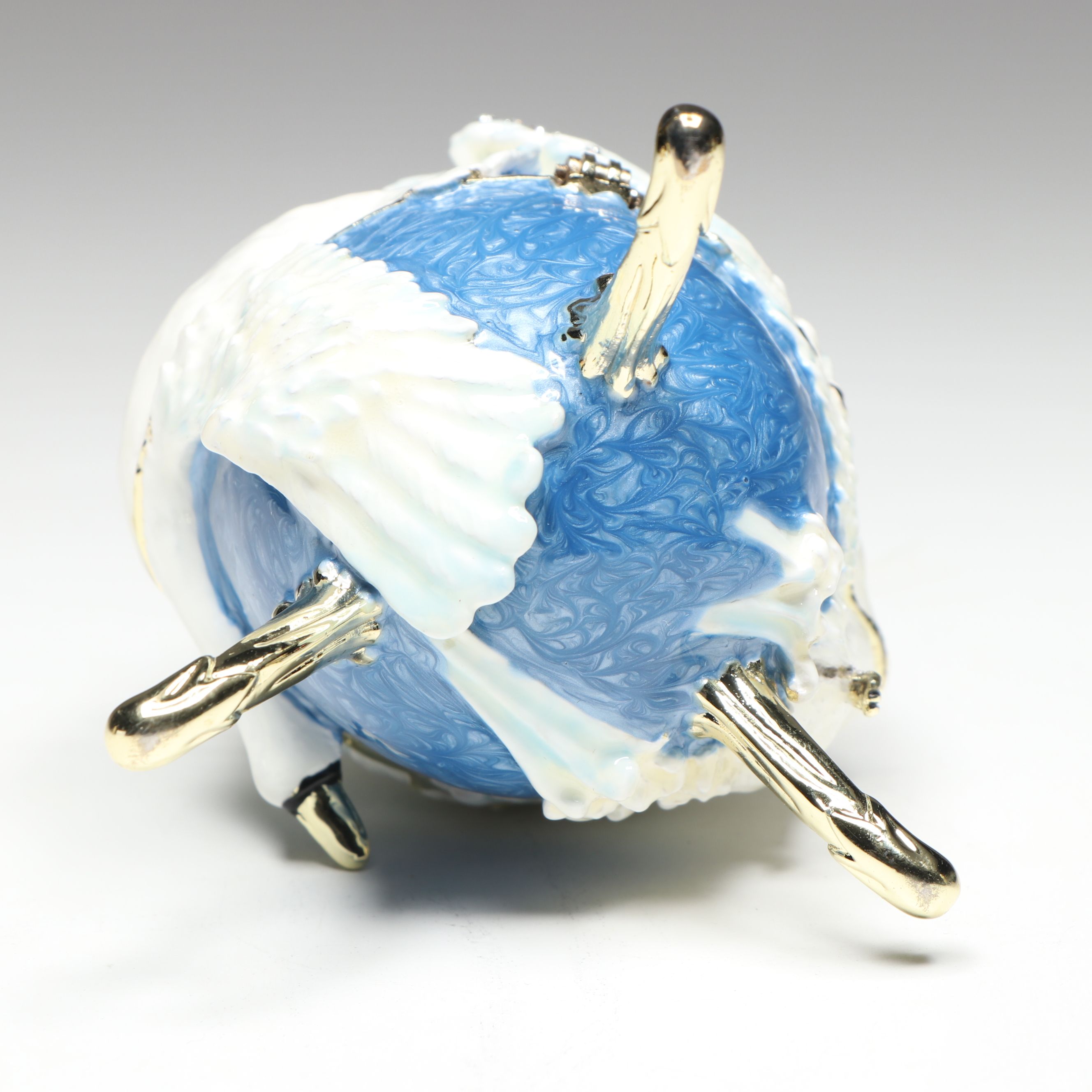 Keren Kopal Bird Decorated Fabergé Egg Style Music Box and Limoges Boxes