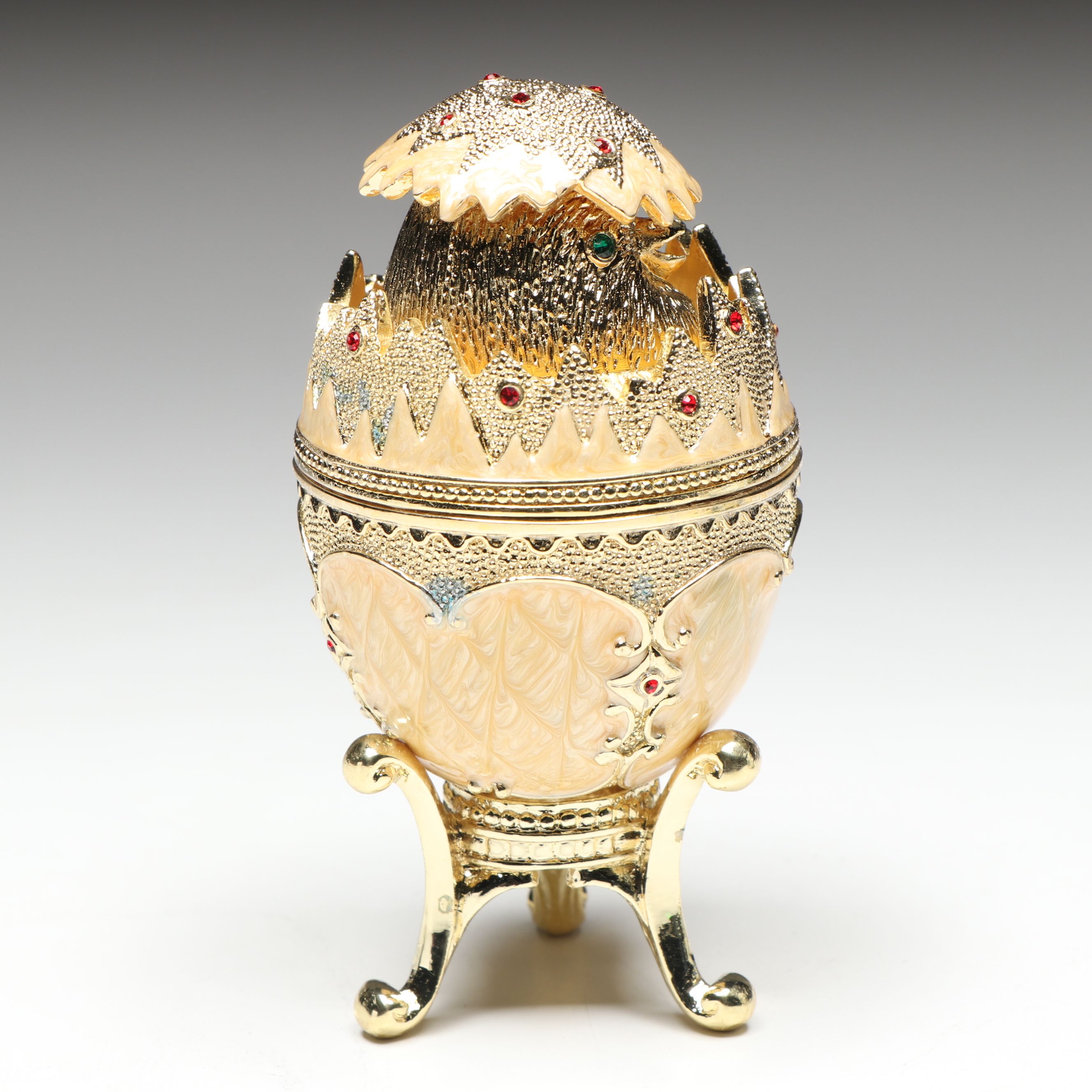 Keren Kopal Bird Decorated Fabergé Egg Style Music Box and Limoges Boxes