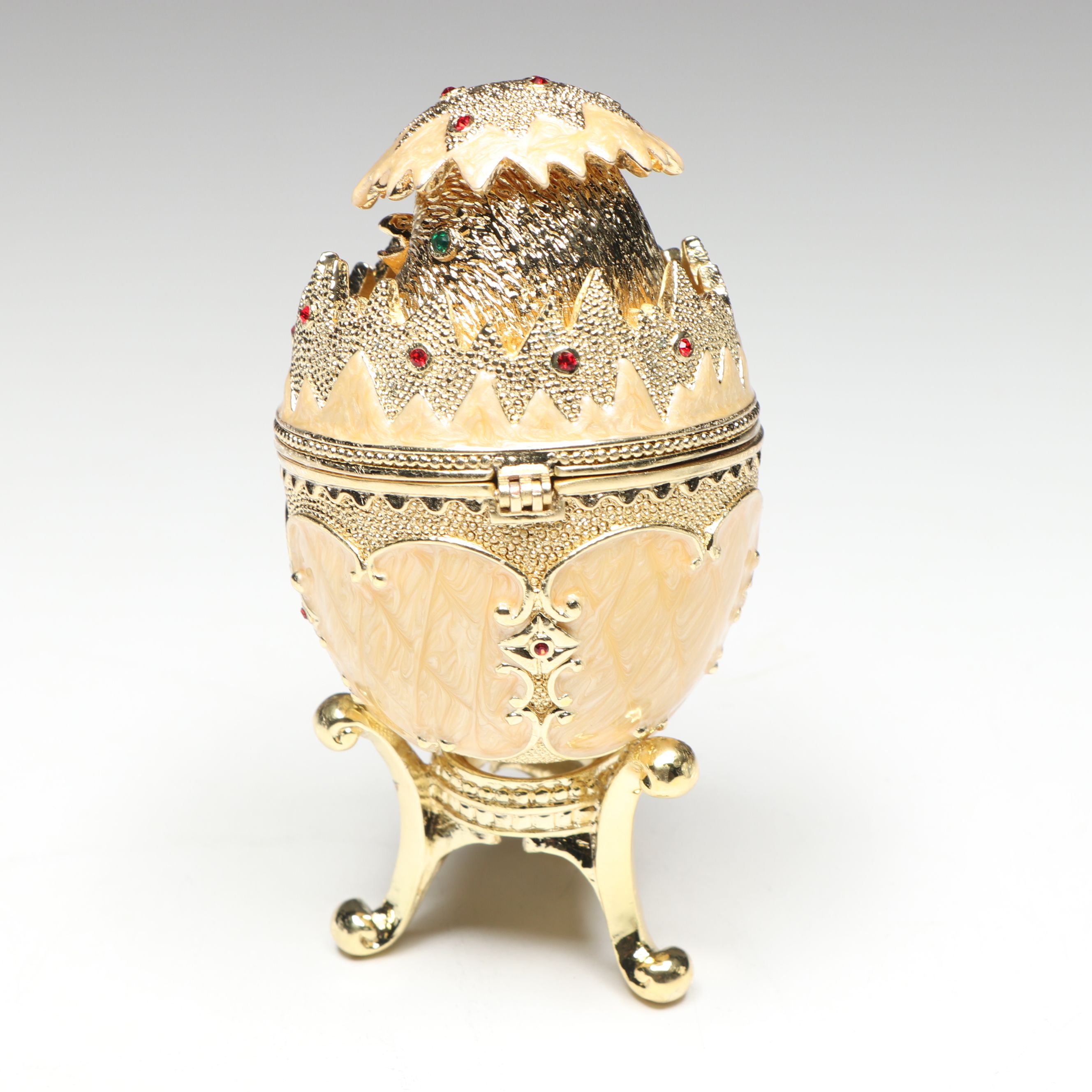 Keren Kopal Bird Decorated Fabergé Egg Style Music Box and Limoges Boxes