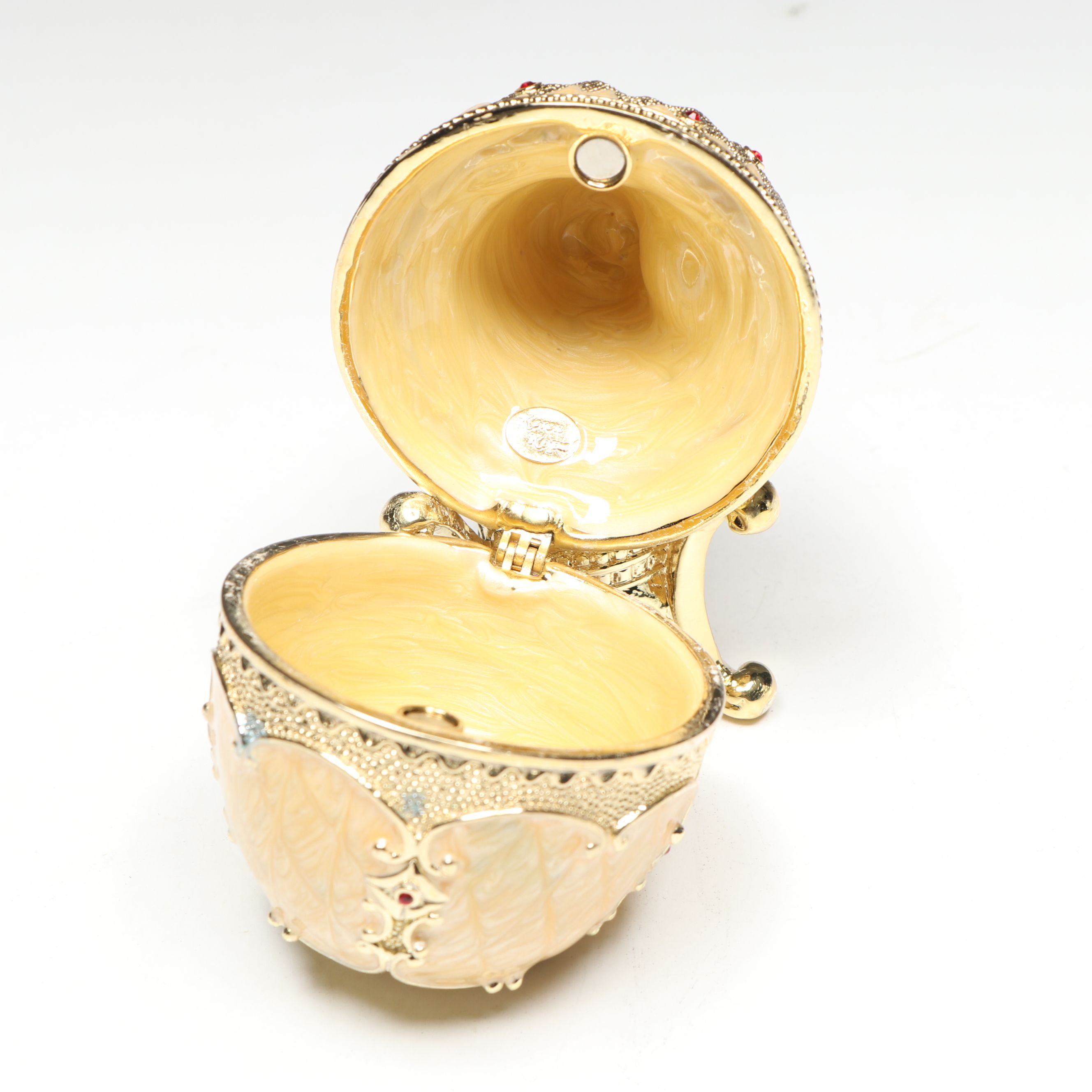 Keren Kopal Bird Decorated Fabergé Egg Style Music Box and Limoges Boxes
