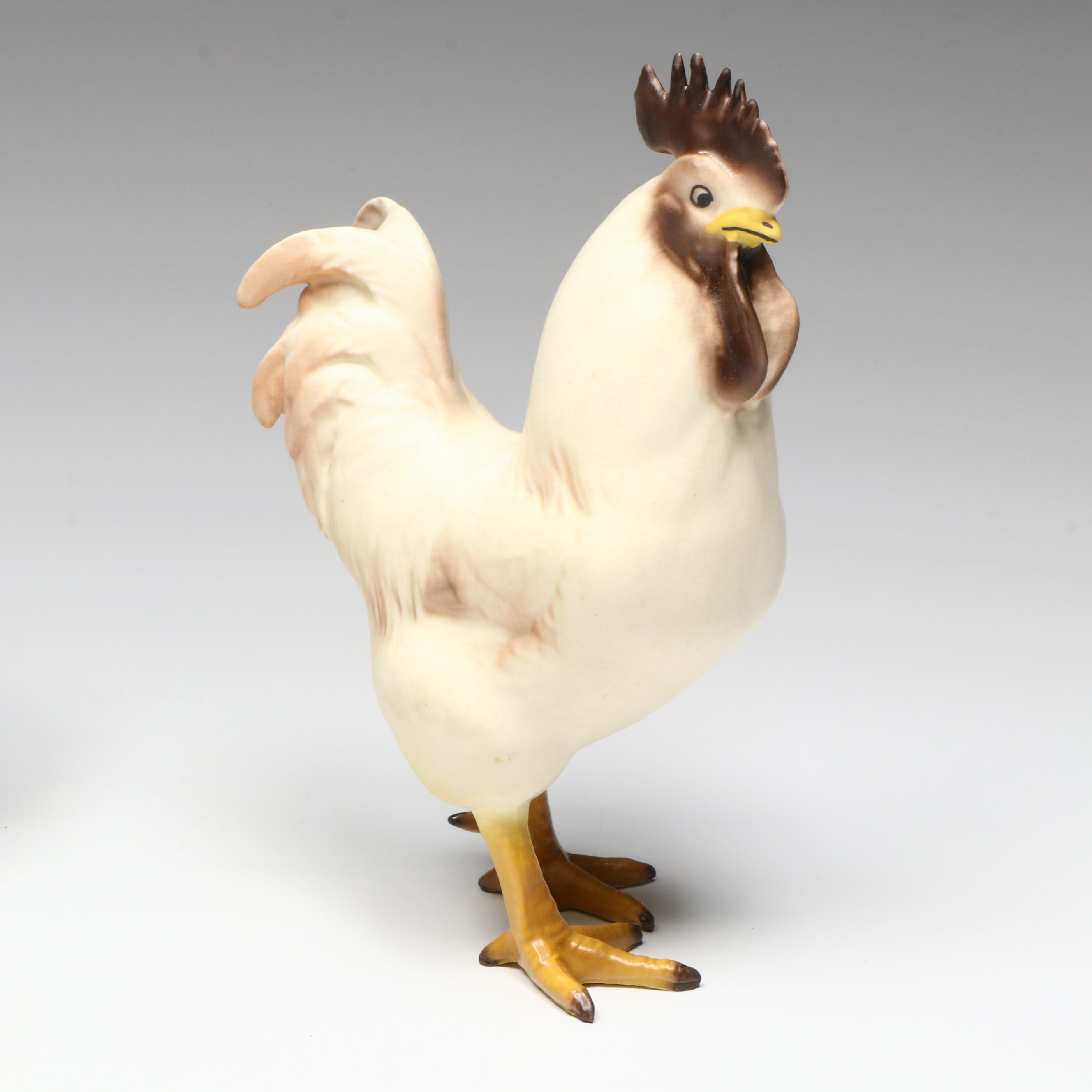 Ceramic Owl, Dove, Chicken and Rooster Figurines