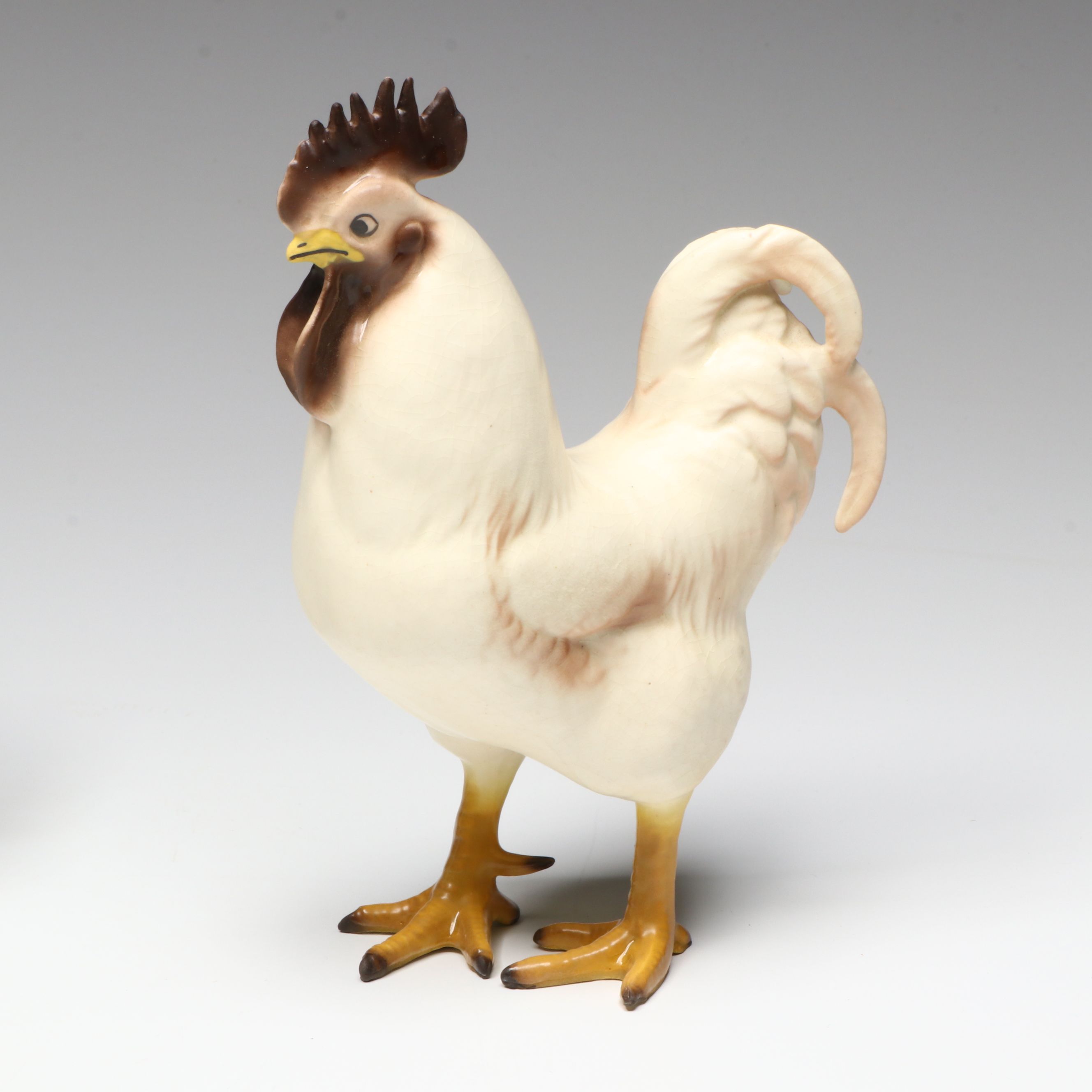 Ceramic Owl, Dove, Chicken and Rooster Figurines