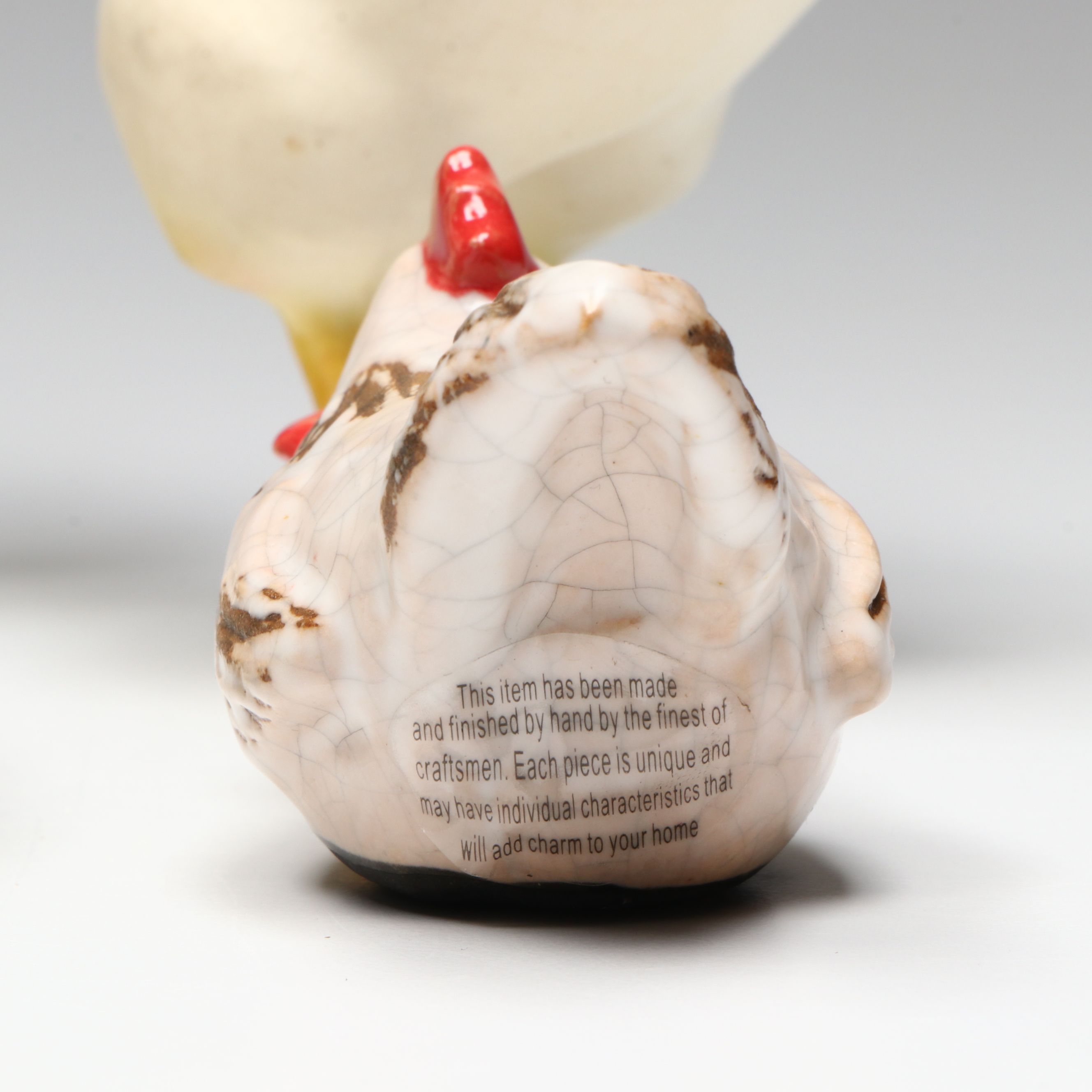 Ceramic Owl, Dove, Chicken and Rooster Figurines