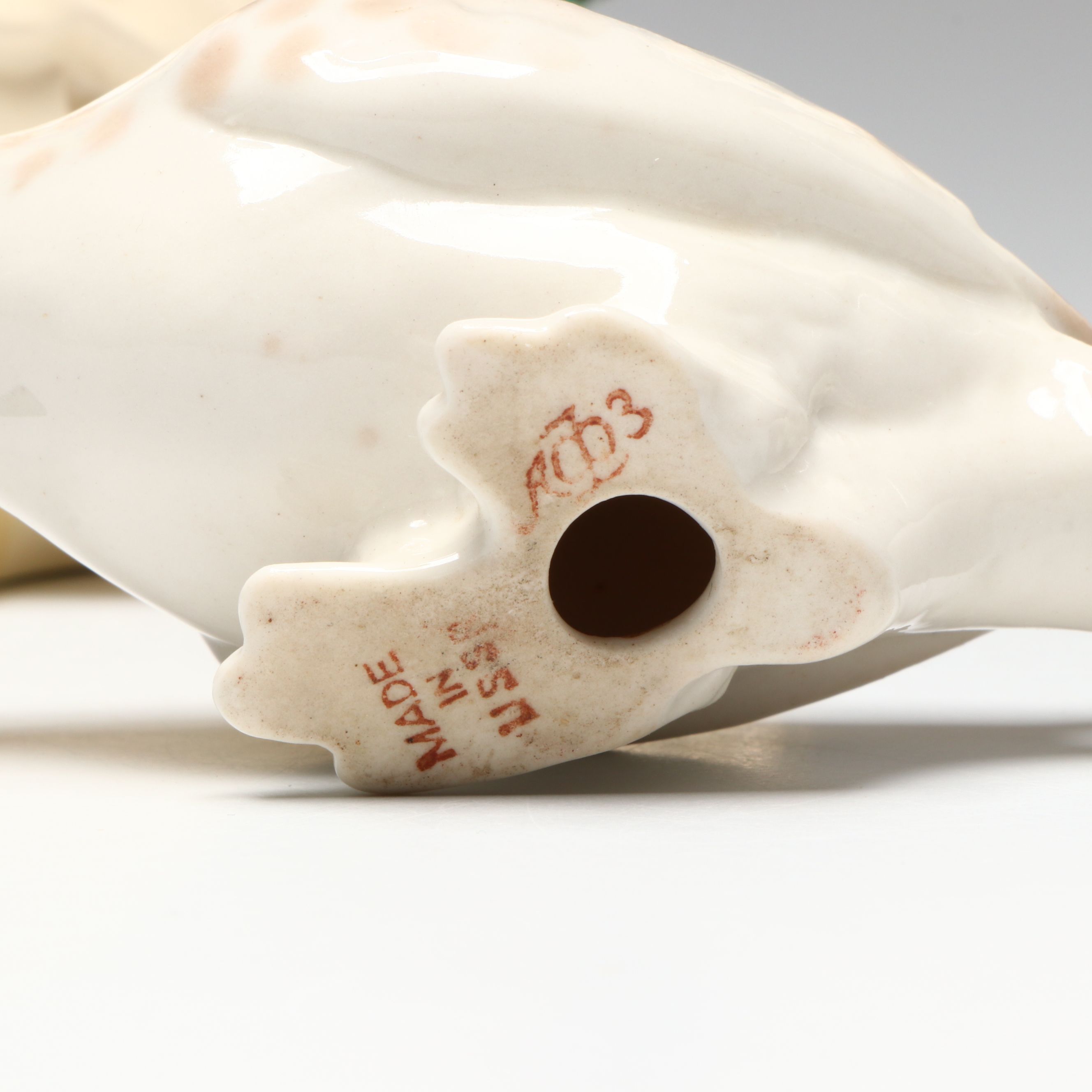 Ceramic Owl, Dove, Chicken and Rooster Figurines