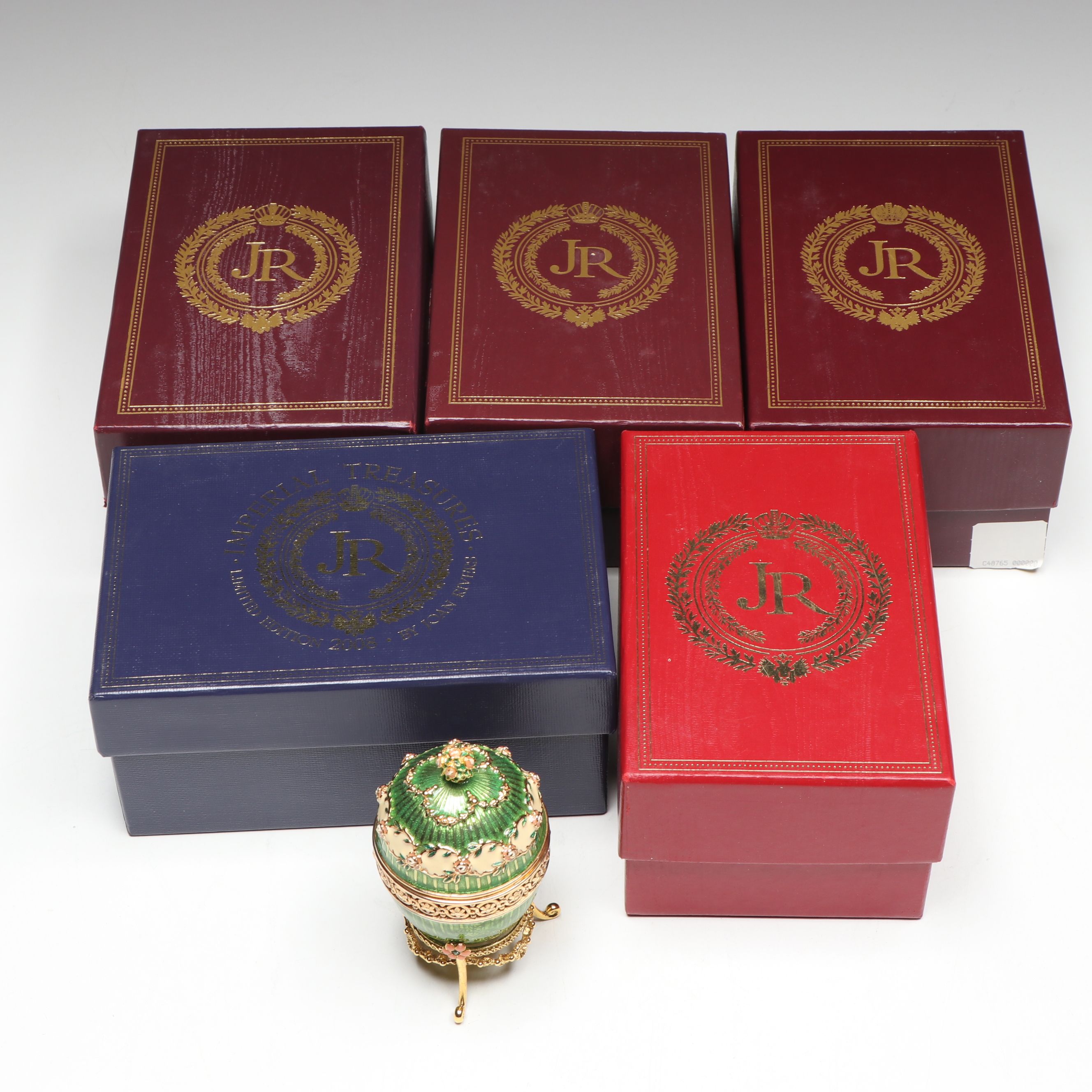 Joan Rivers Imperial Treasures Fabergé Egg Style Limoges Boxes and Figures