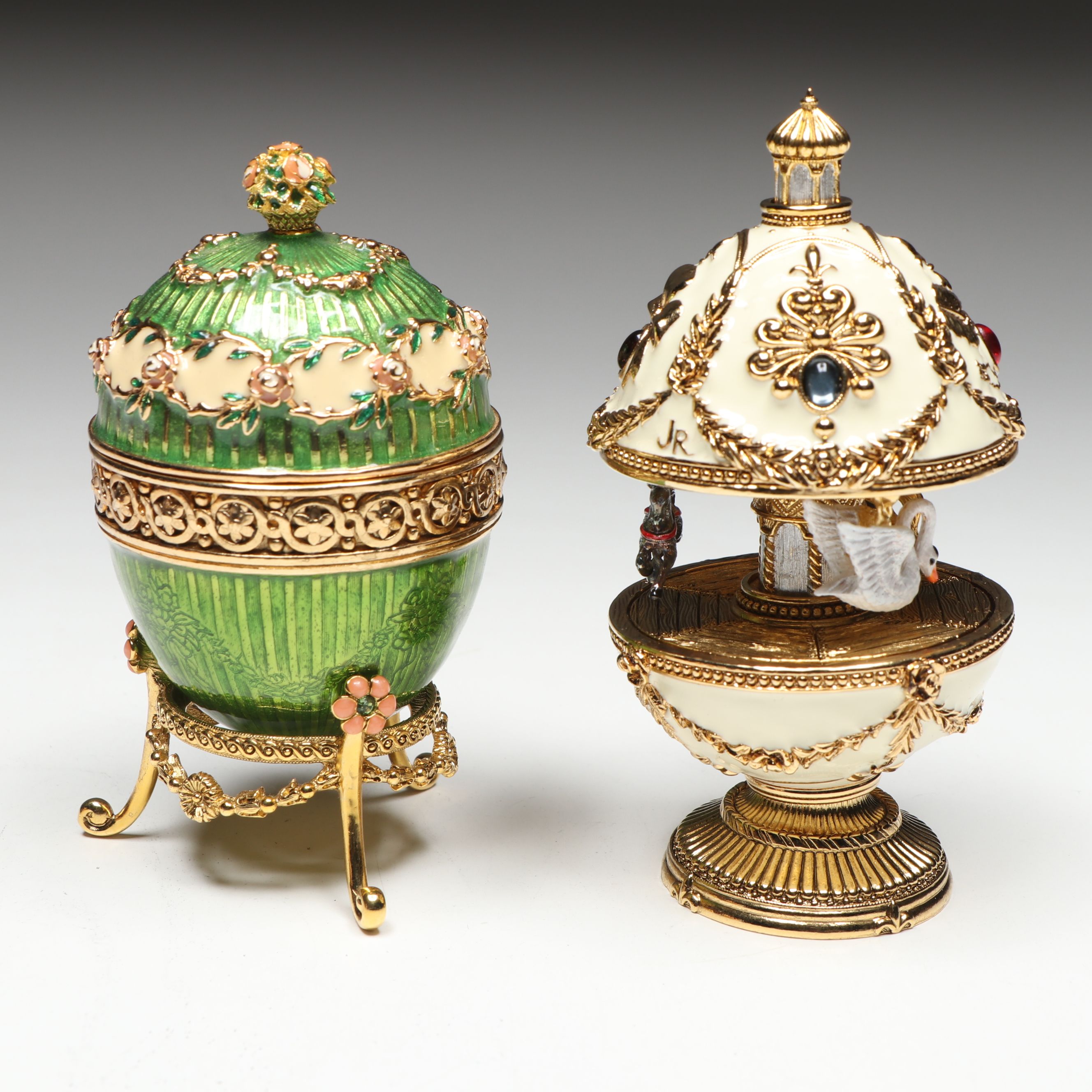 Joan Rivers Imperial Treasures Fabergé Egg Style Limoges Boxes and Figures