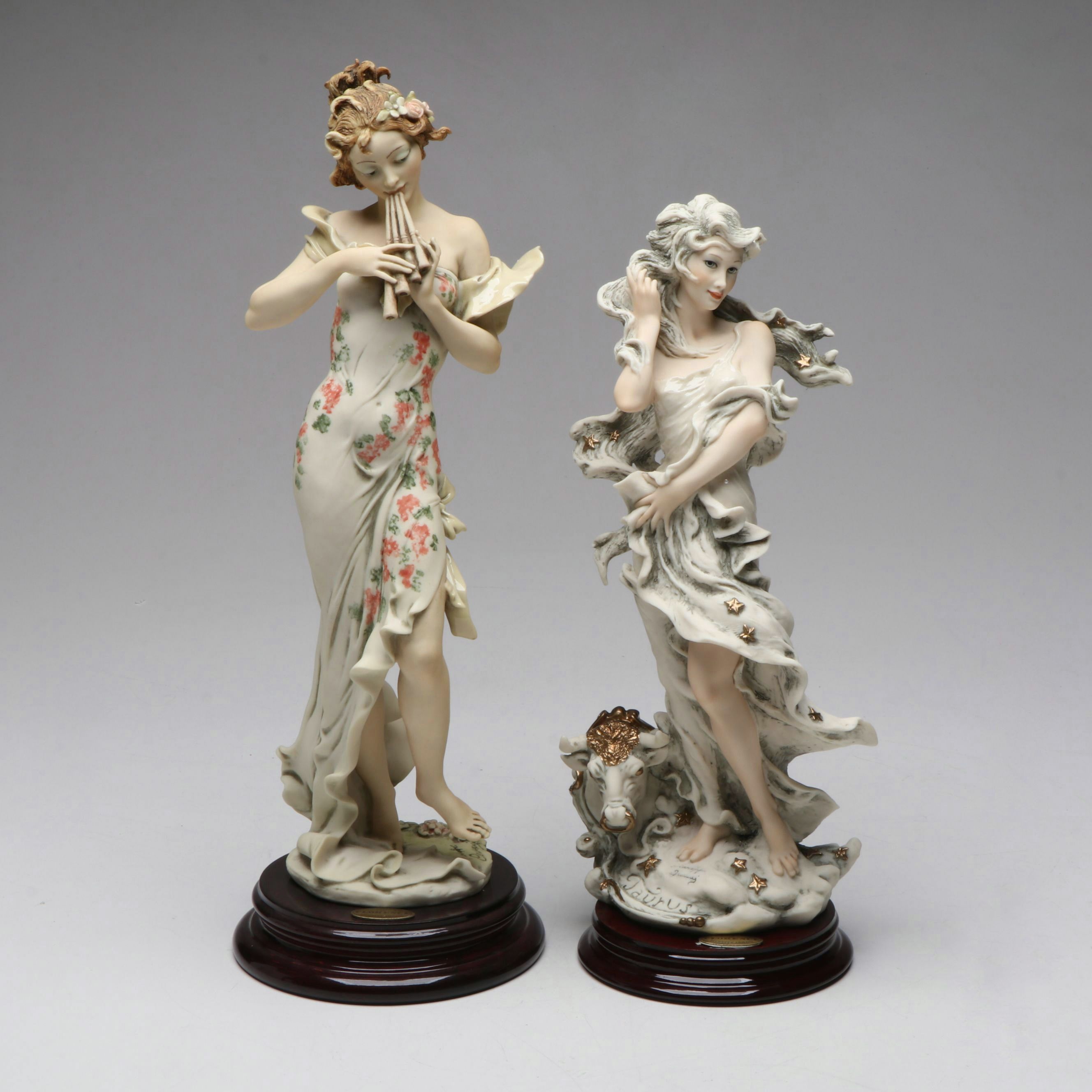 Giuseppe Armani "Melody" and "Taurus" Porcelain Figures