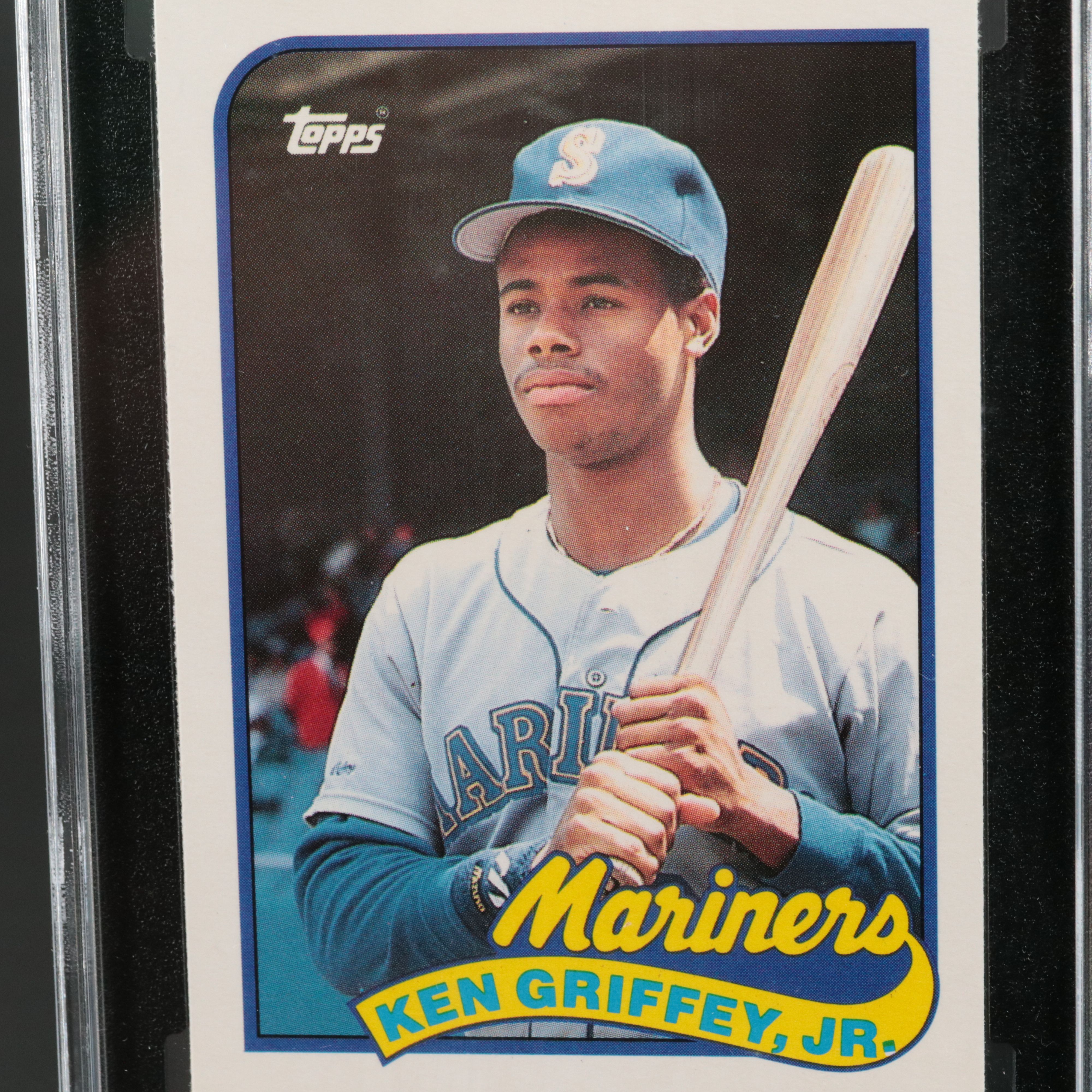 1989 Topps Traded Ken Griffey Jr. Seattle Mariners Rookie Card Graded SGC 9