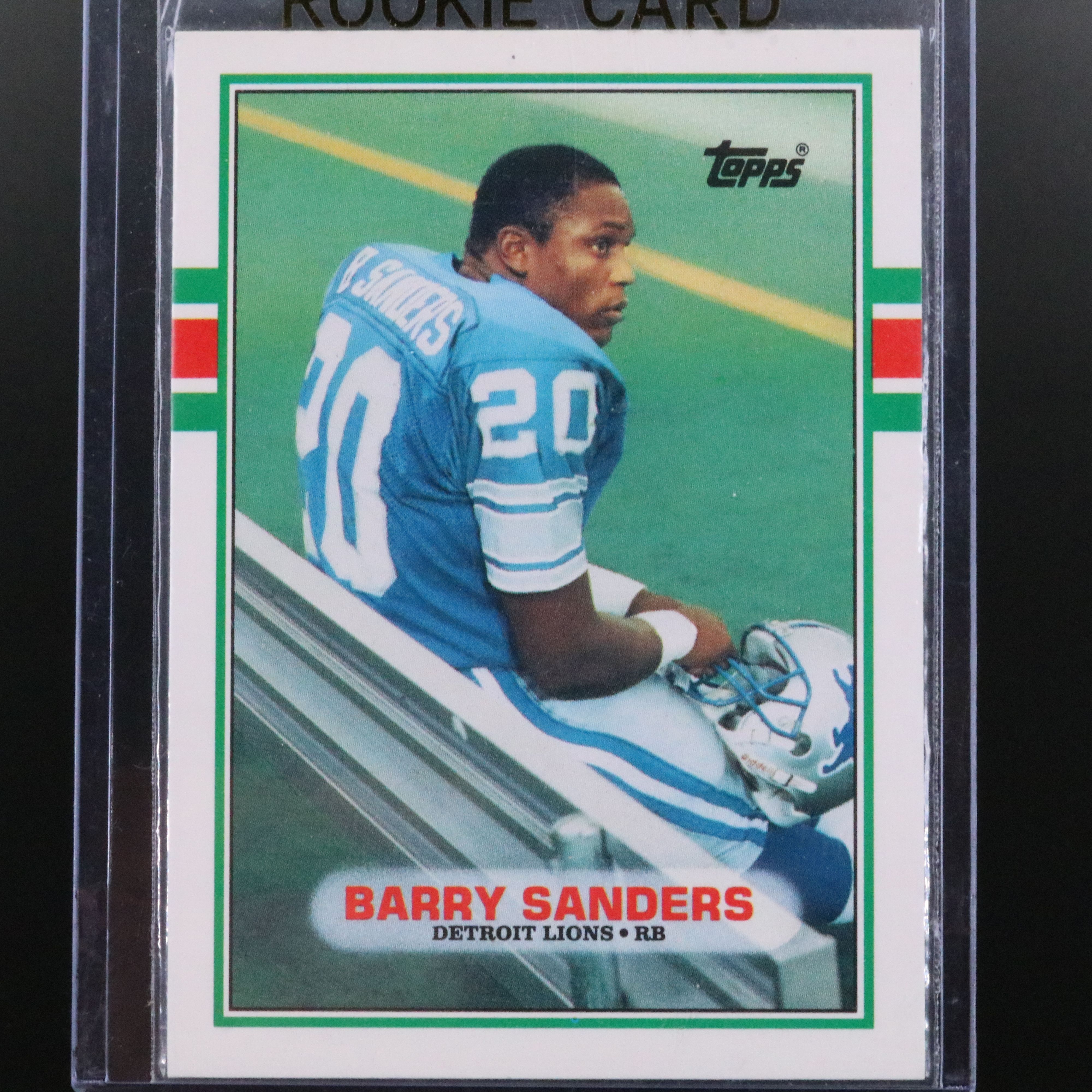 1989 Topps Traded Barry Sanders Detroit Lions Rookie Football Card