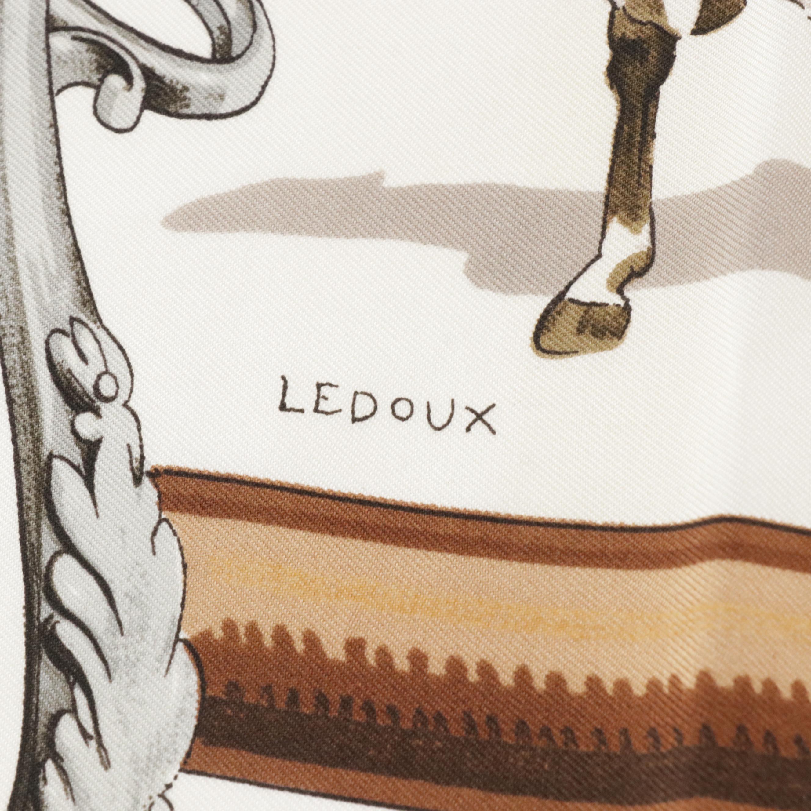 Hermès Early Issue "Équipages" Scarf 90 in Silk Twill