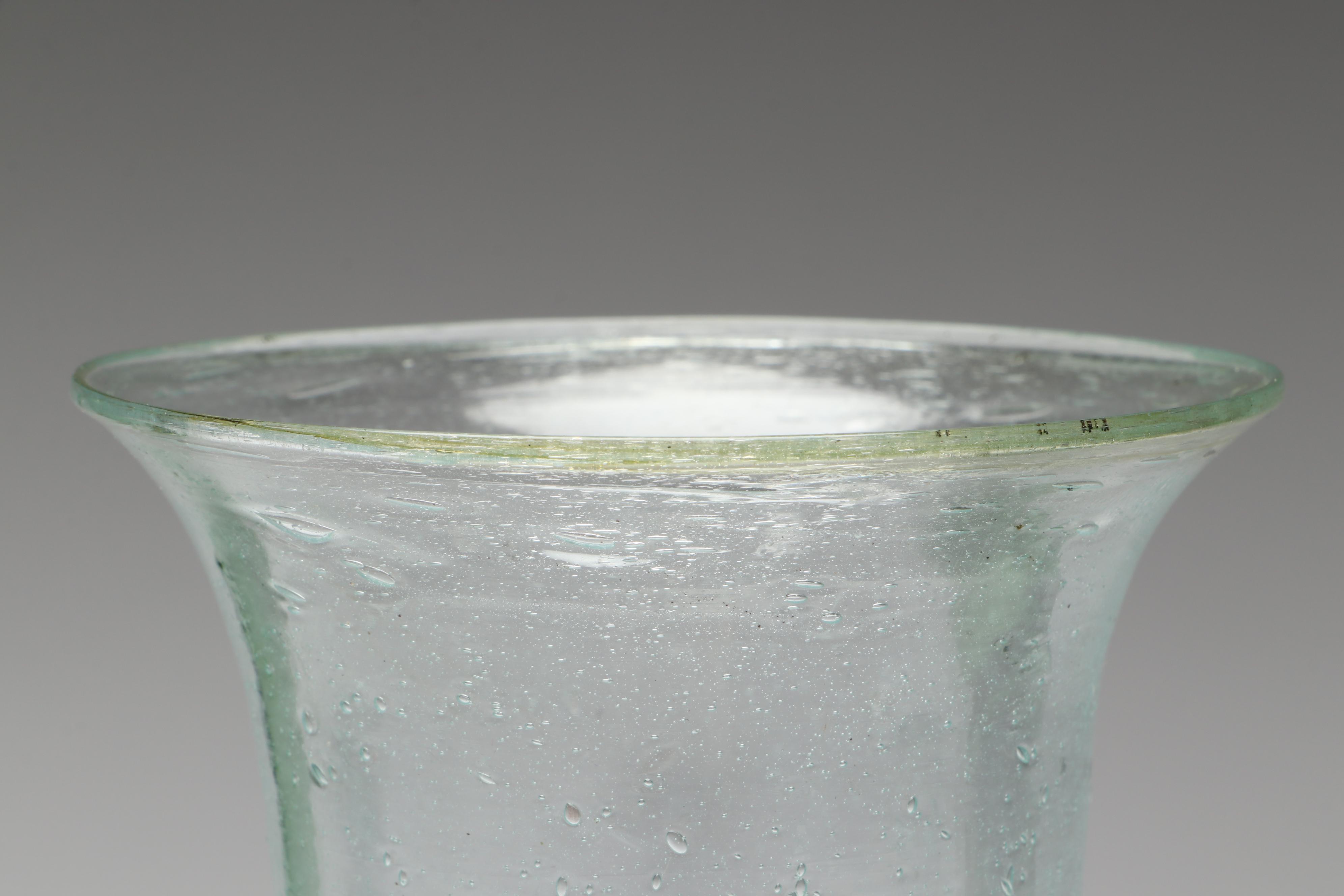Handblown Green, Blue and Clear Glass Pitchers and Vases