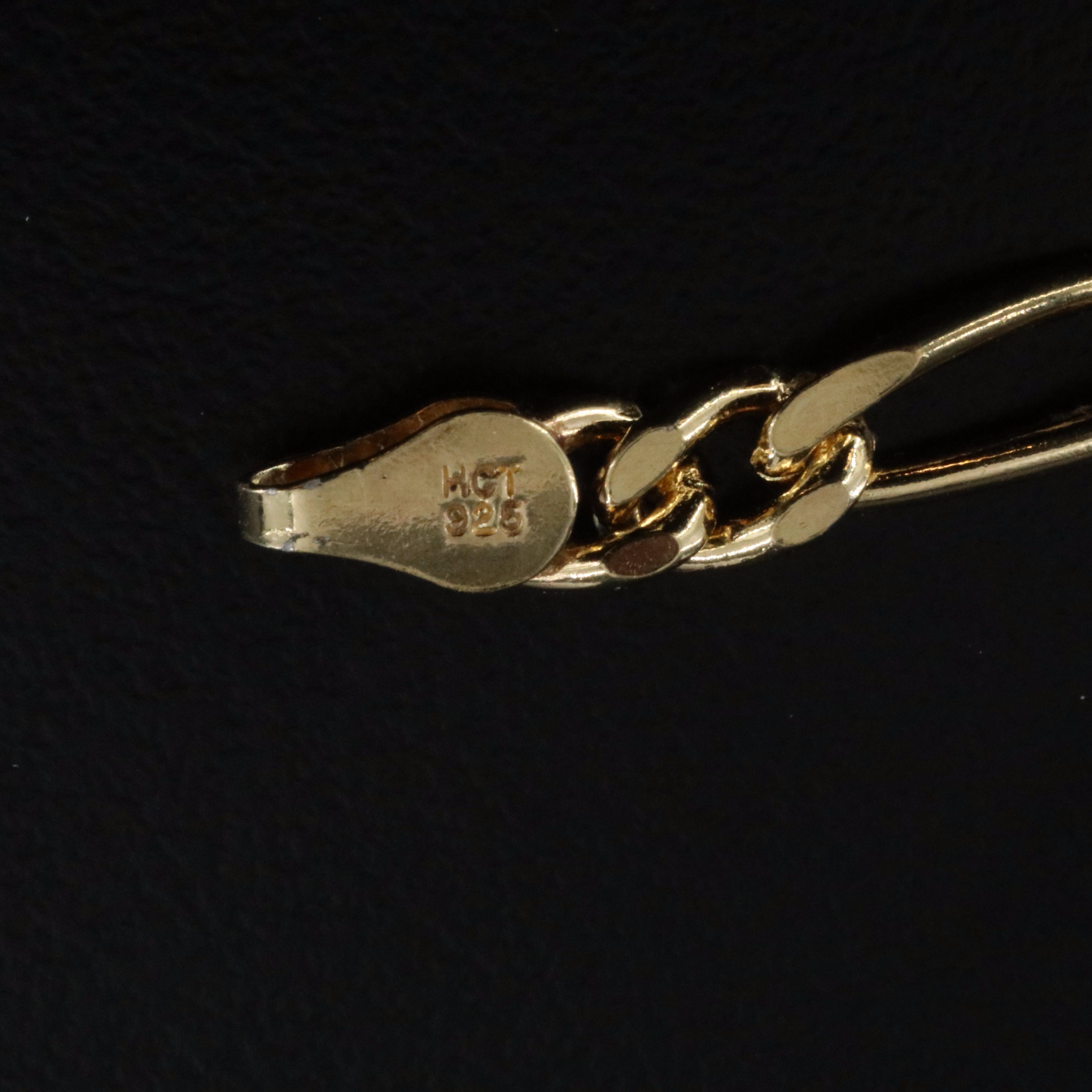 Sterling Figaro Chain Necklace