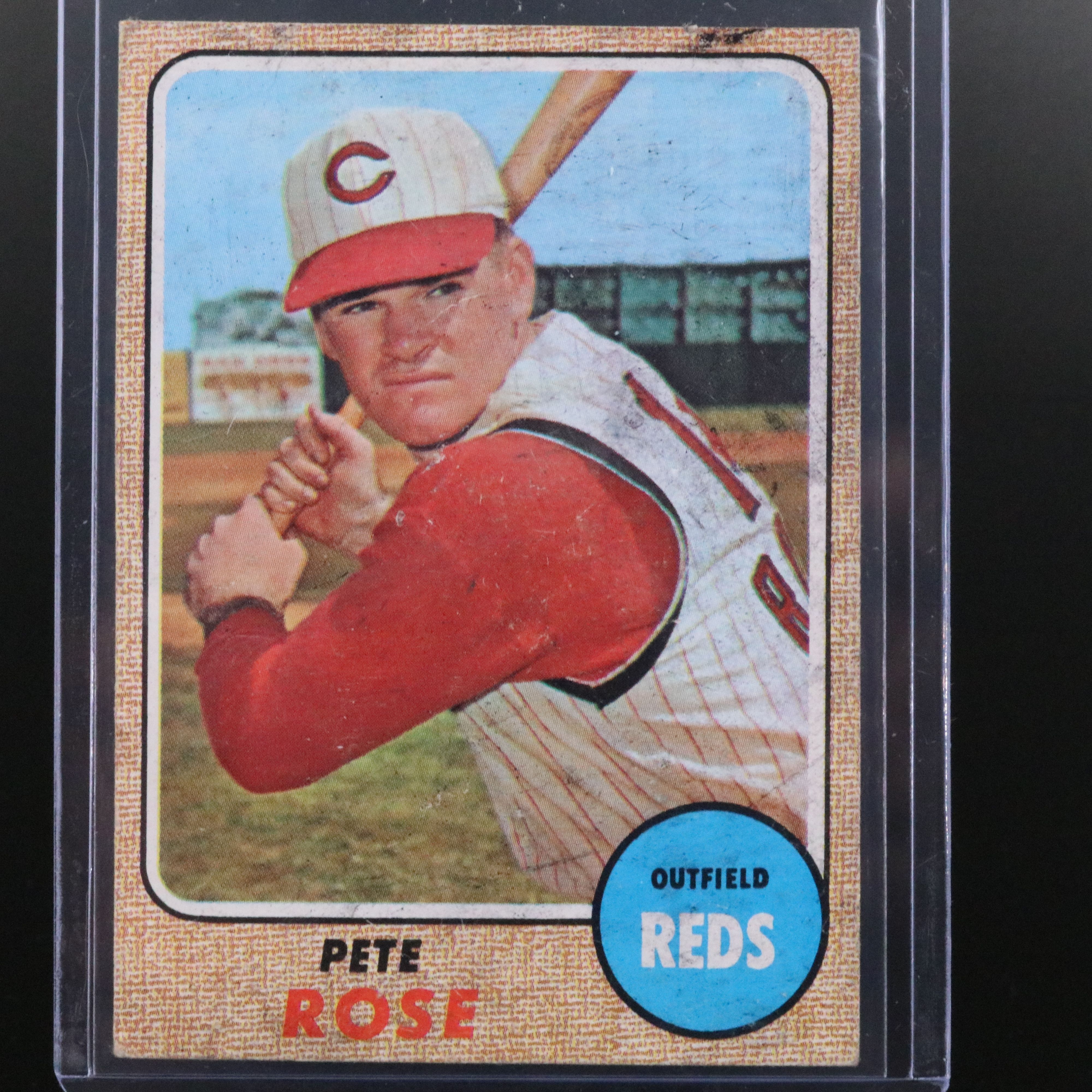 1968 Topps Pete Rose Cincinnati Reds Baseball Card