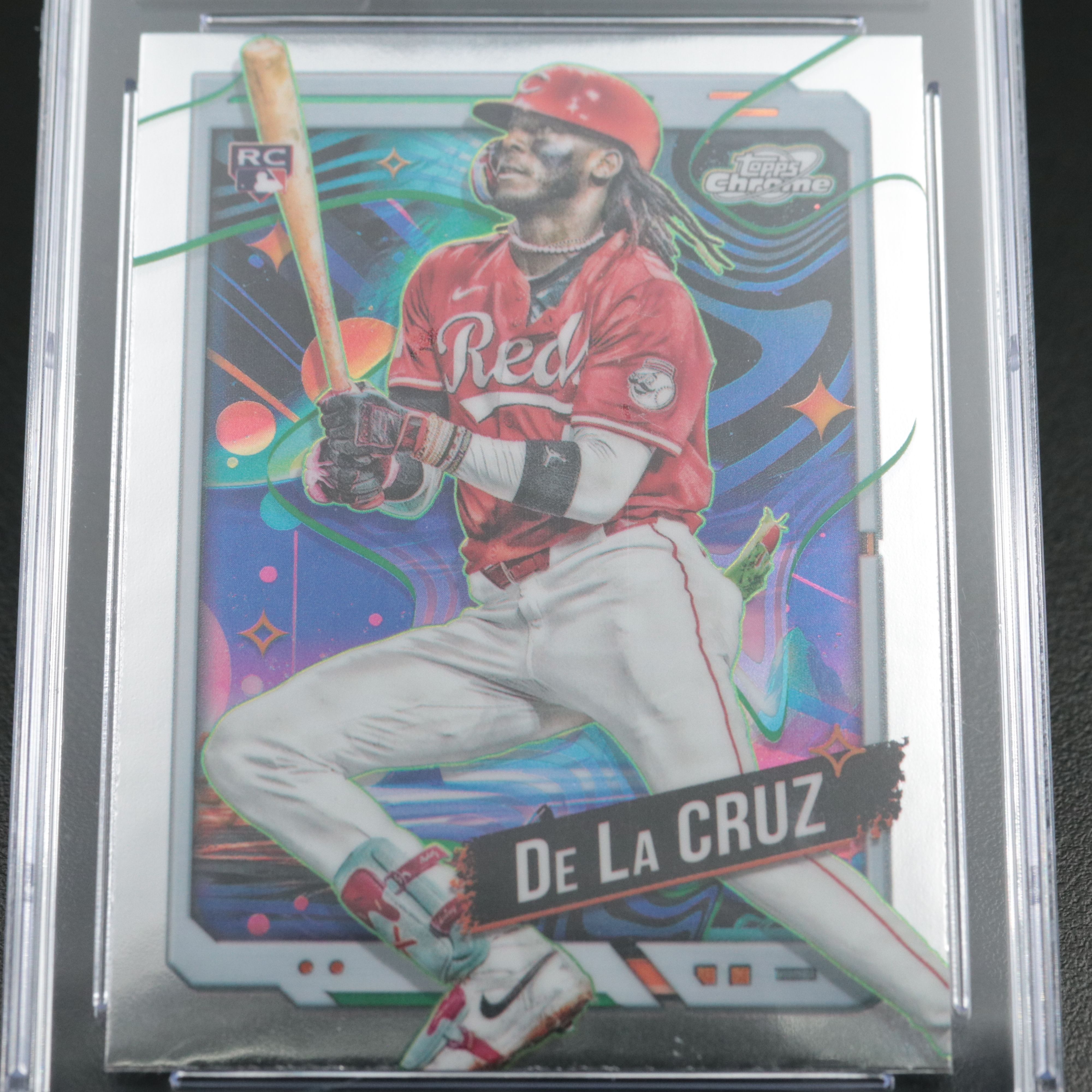 2024 Topps Cosmic Chrome Elly De La Cruz Rookie Baseball Card Graded CGC 10