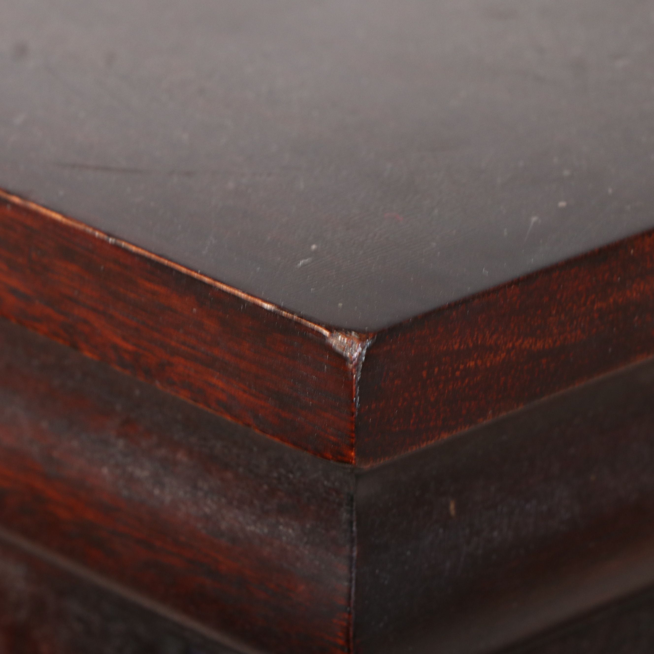 Mahogany Glass-Front Bookcase Cabinet, Early 20th Century