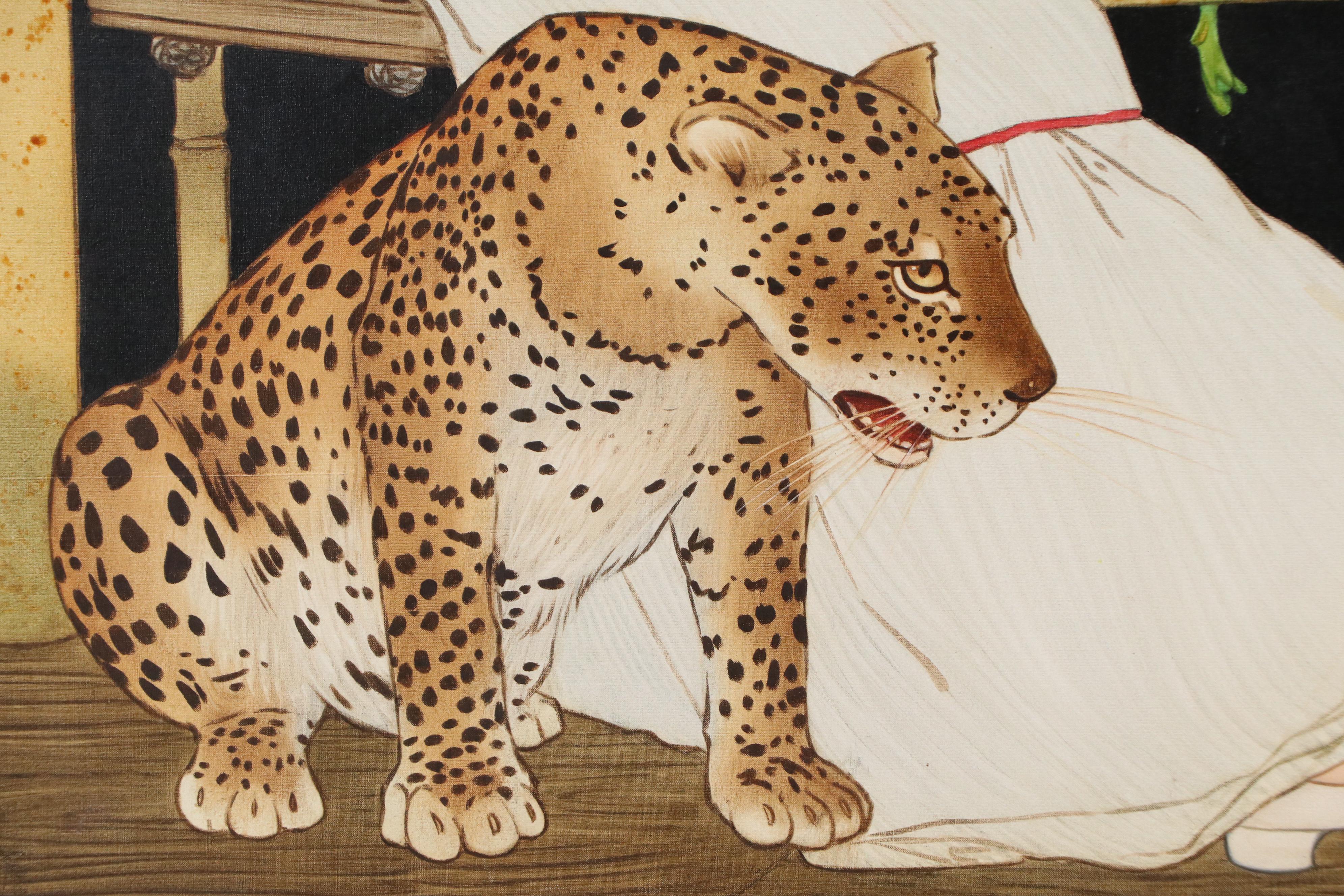 Philippe Henri Noyer Oil Painting "The Swing," 1978