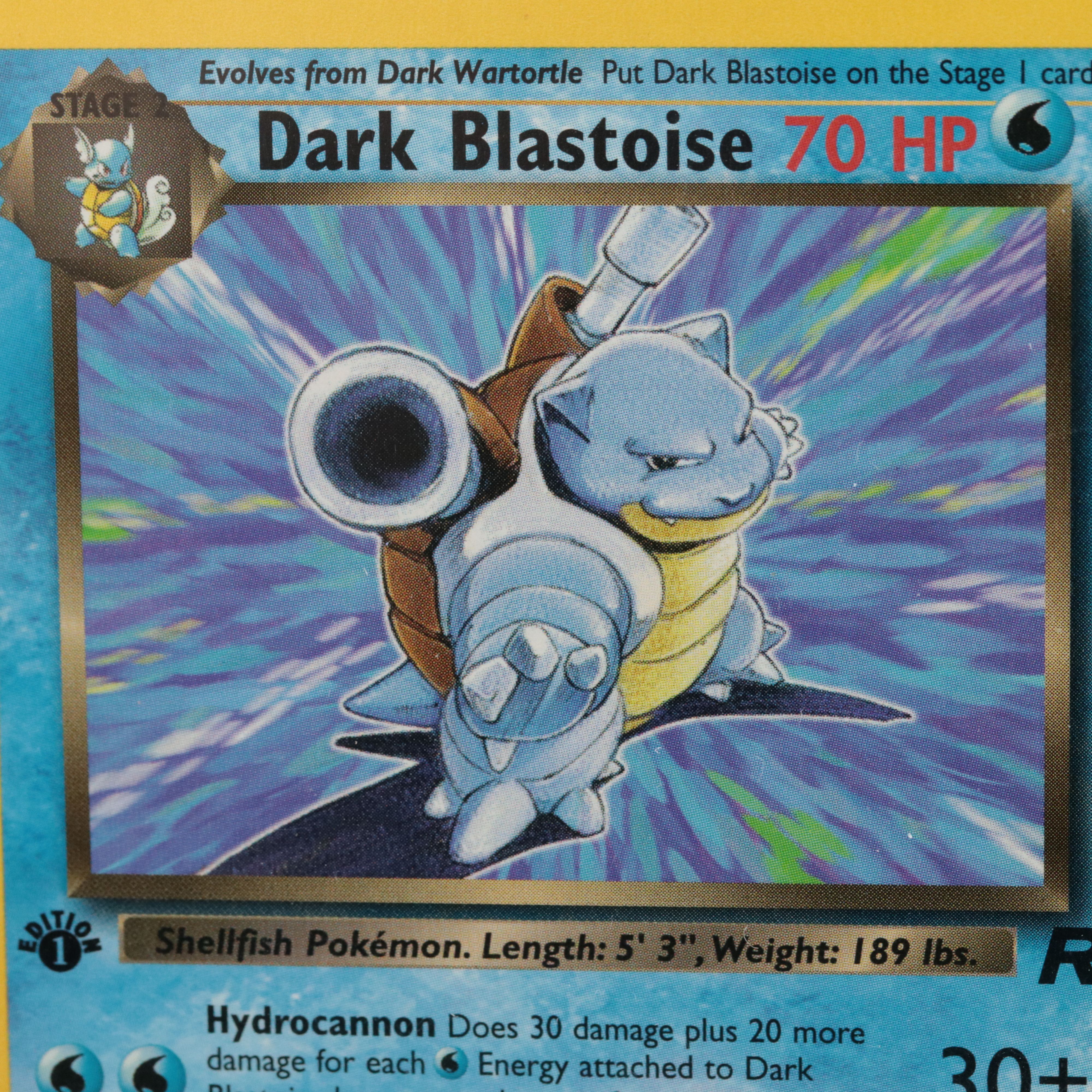 Team Rocket Dark Blastoise 1st Edition Pokémon Card Graded PSA 9