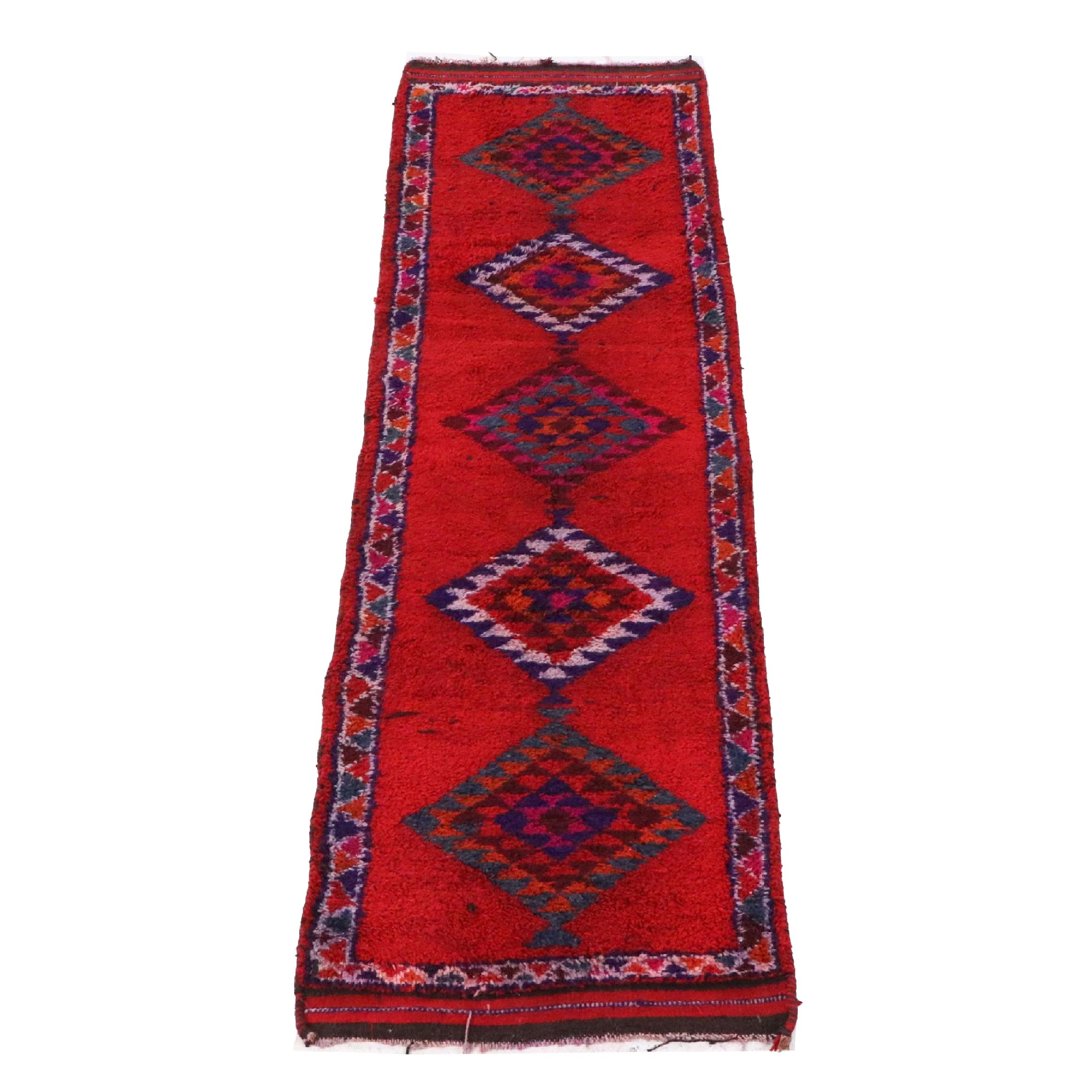 3'3 x 10'11 Hand-Knotted Turkish Village Long Rug
