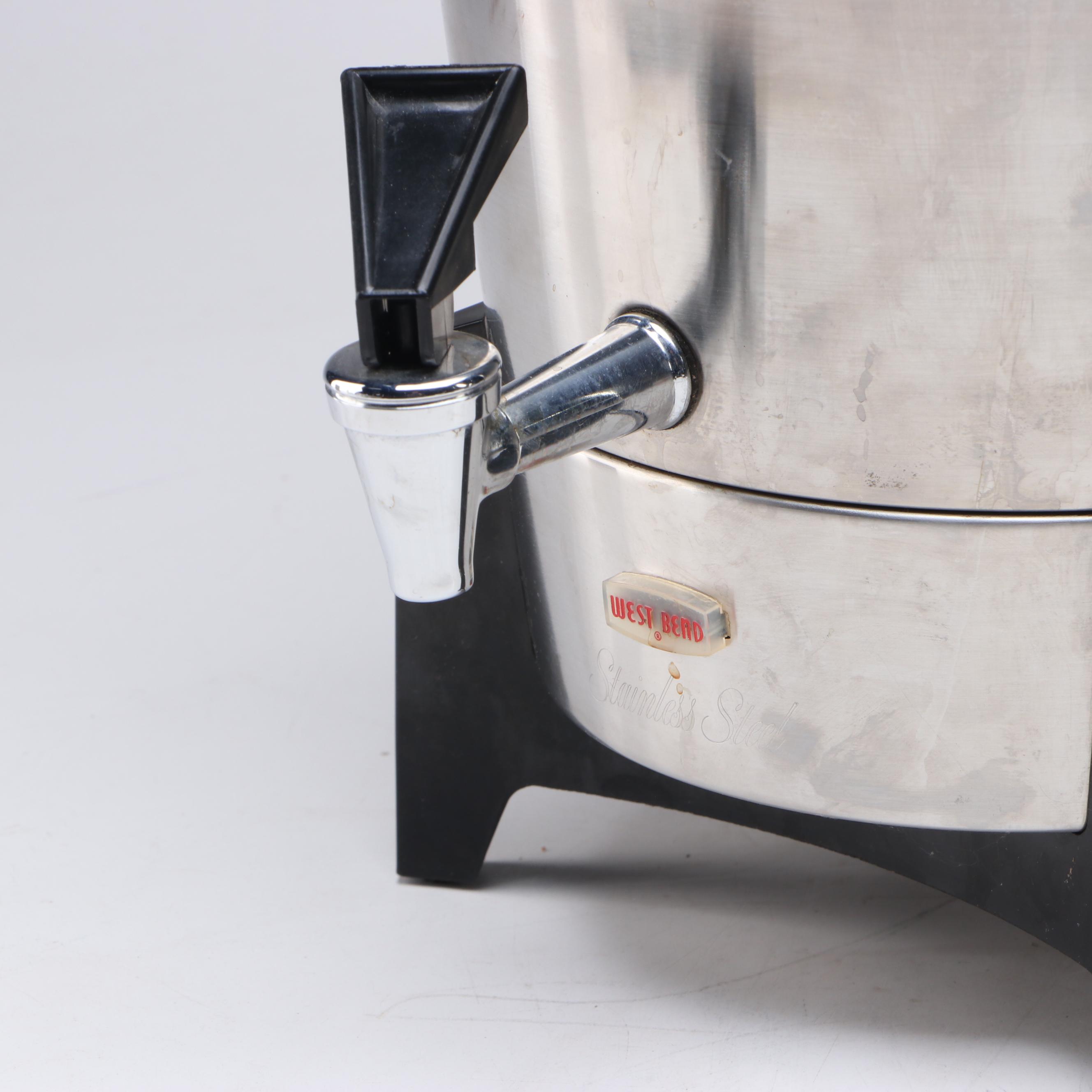 West Bend Stainless Steel Party Percolator and Jet-O-Matic Electric Coffee Pot