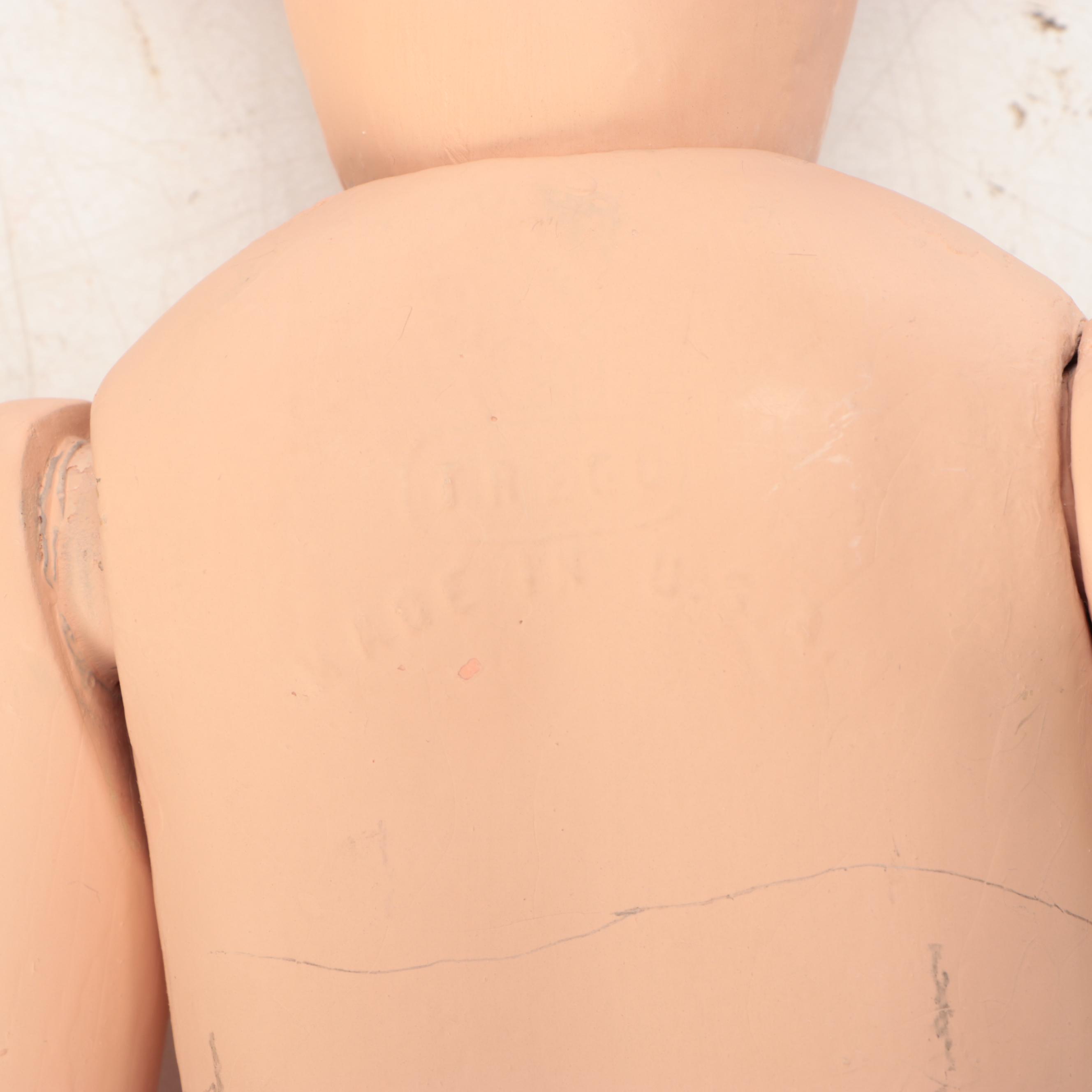 Trego Composition Sleepy Eye Doll with Doll Body, Early 20th Century