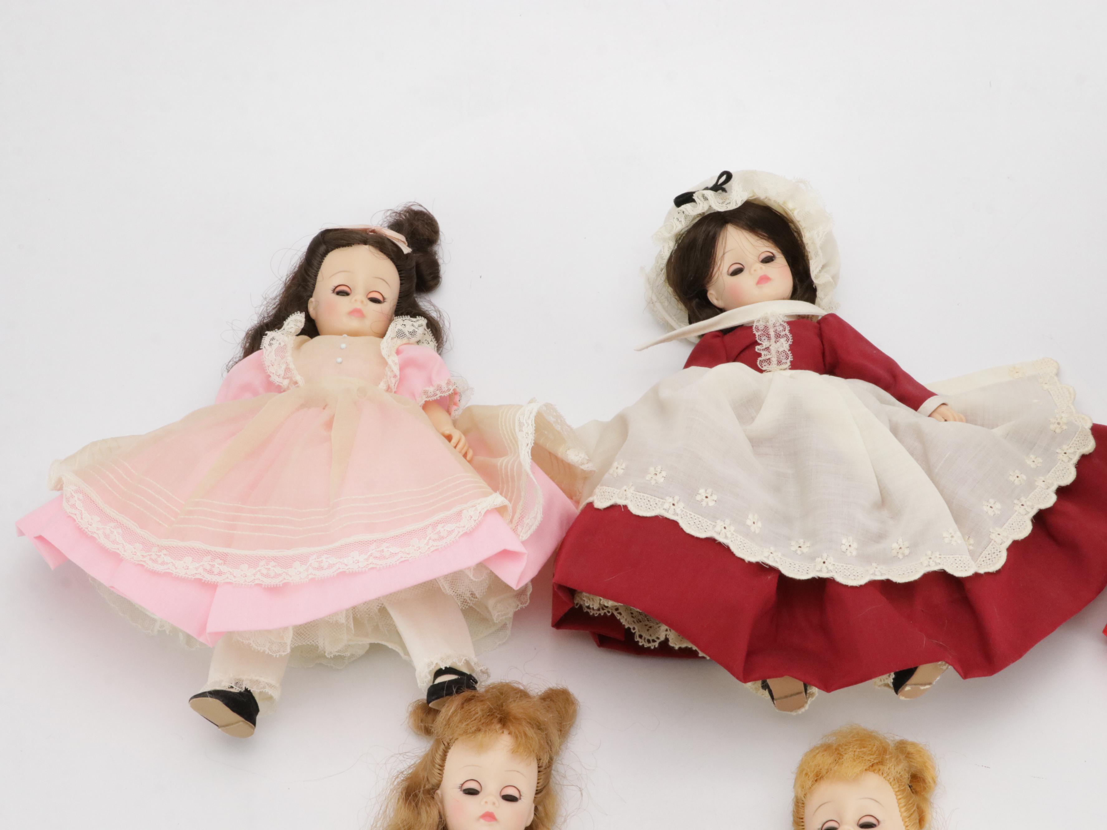 Madame Alexander Little Women "Meg," "Beth," "Marme," "Amy," and "Jo" Dolls