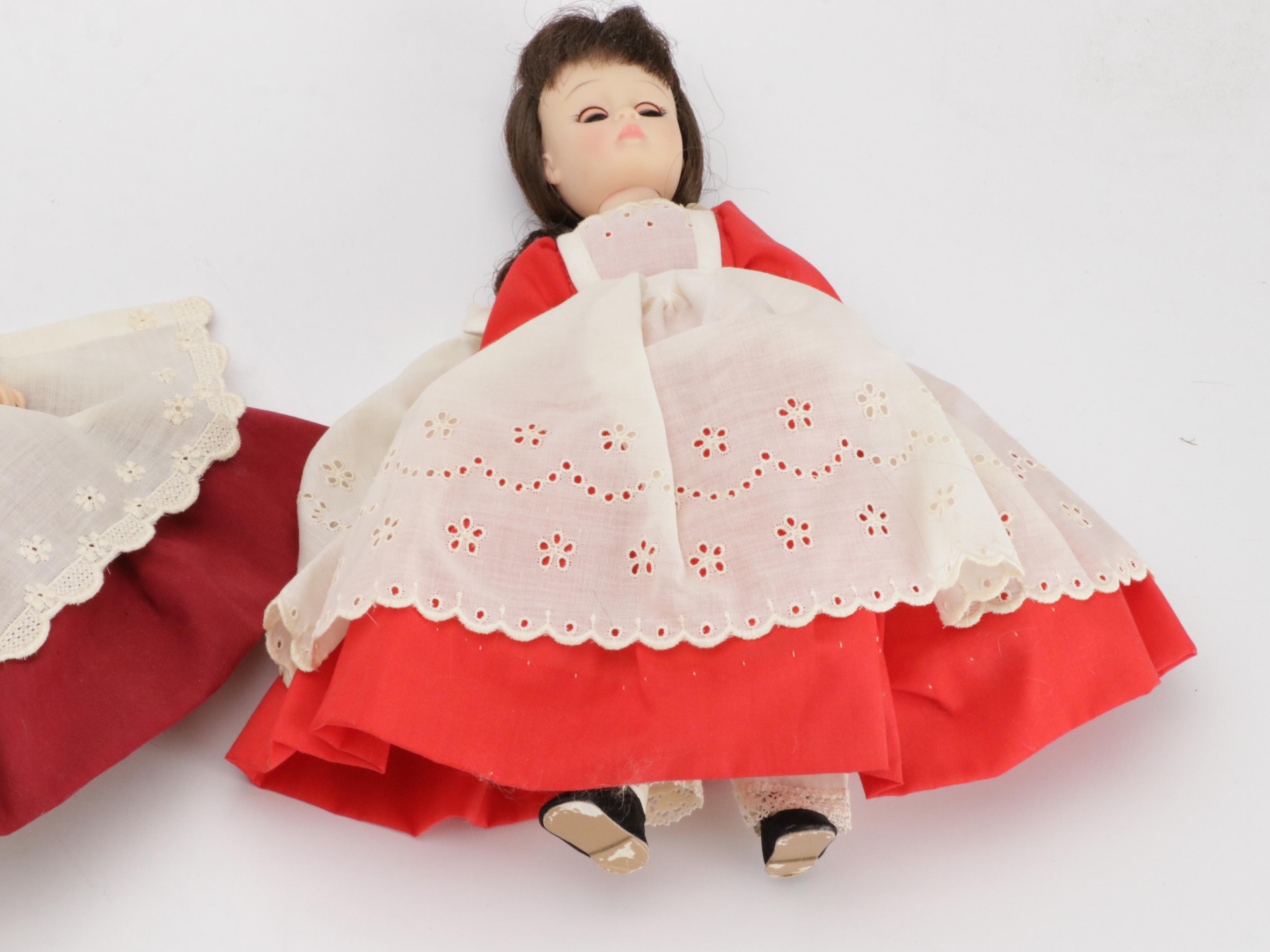 Madame Alexander Little Women "Meg," "Beth," "Marme," "Amy," and "Jo" Dolls