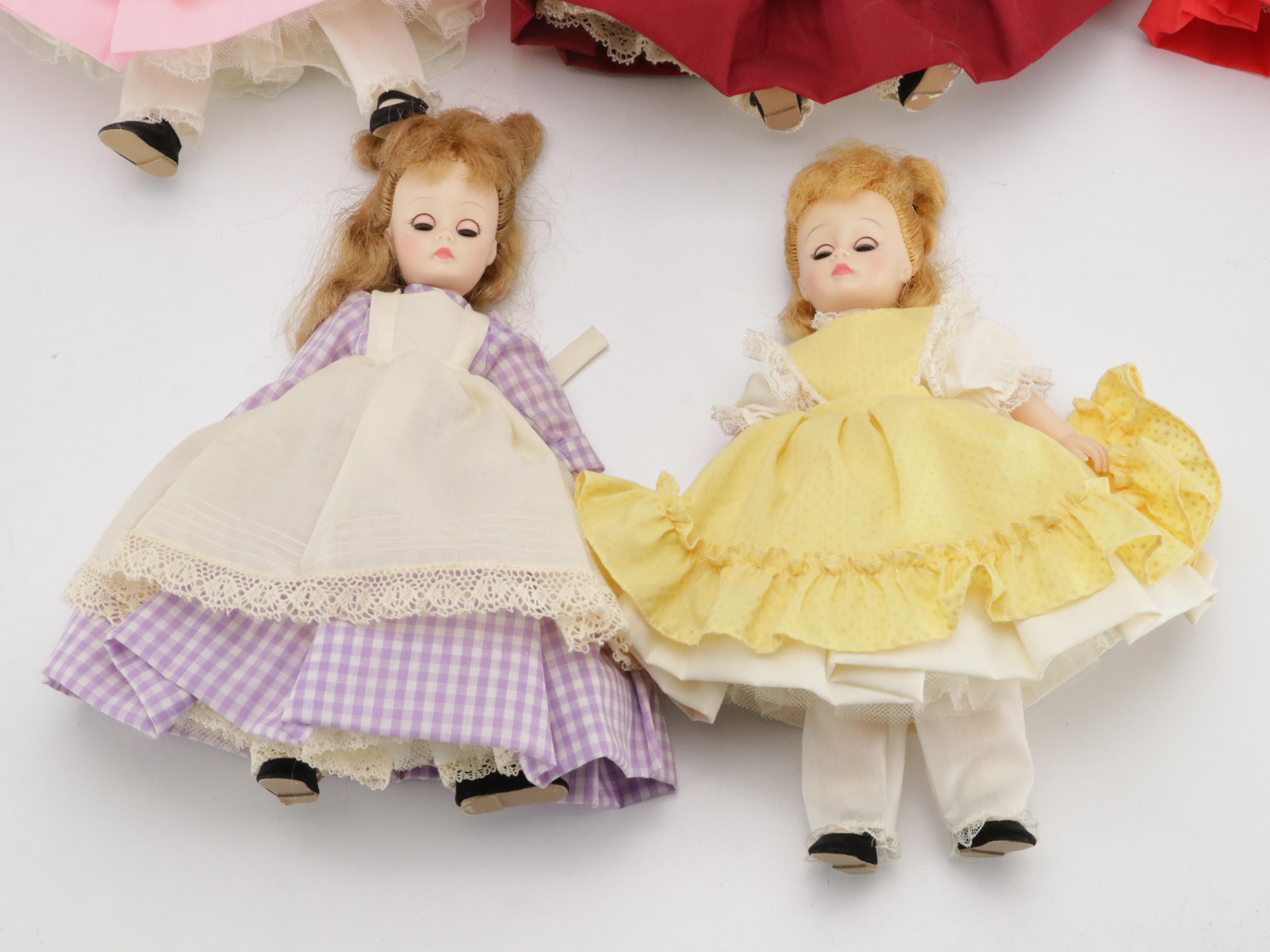 Madame Alexander Little Women "Meg," "Beth," "Marme," "Amy," and "Jo" Dolls