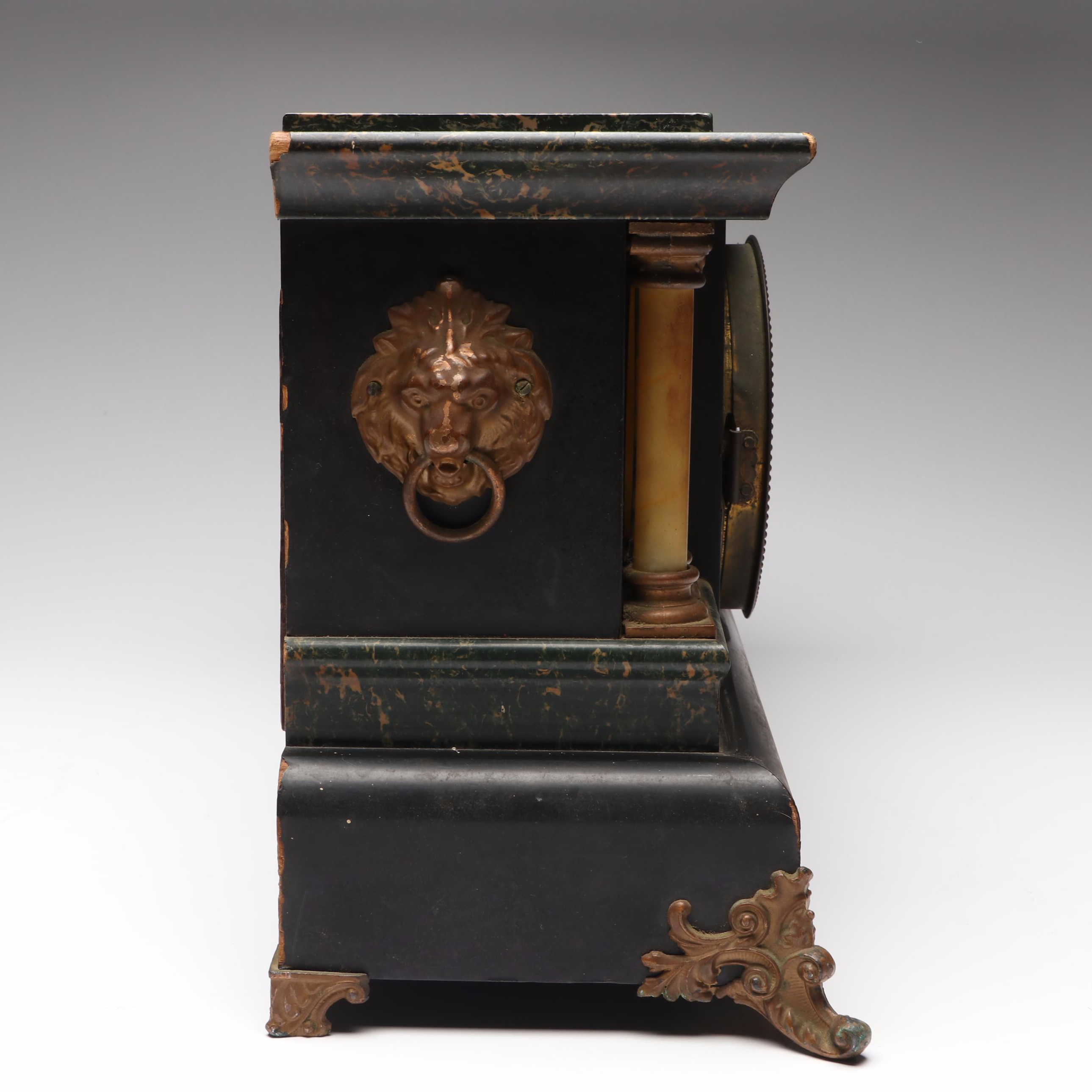 Seth Thomas Adamantine Column Mantel Clock, Early 20th Century