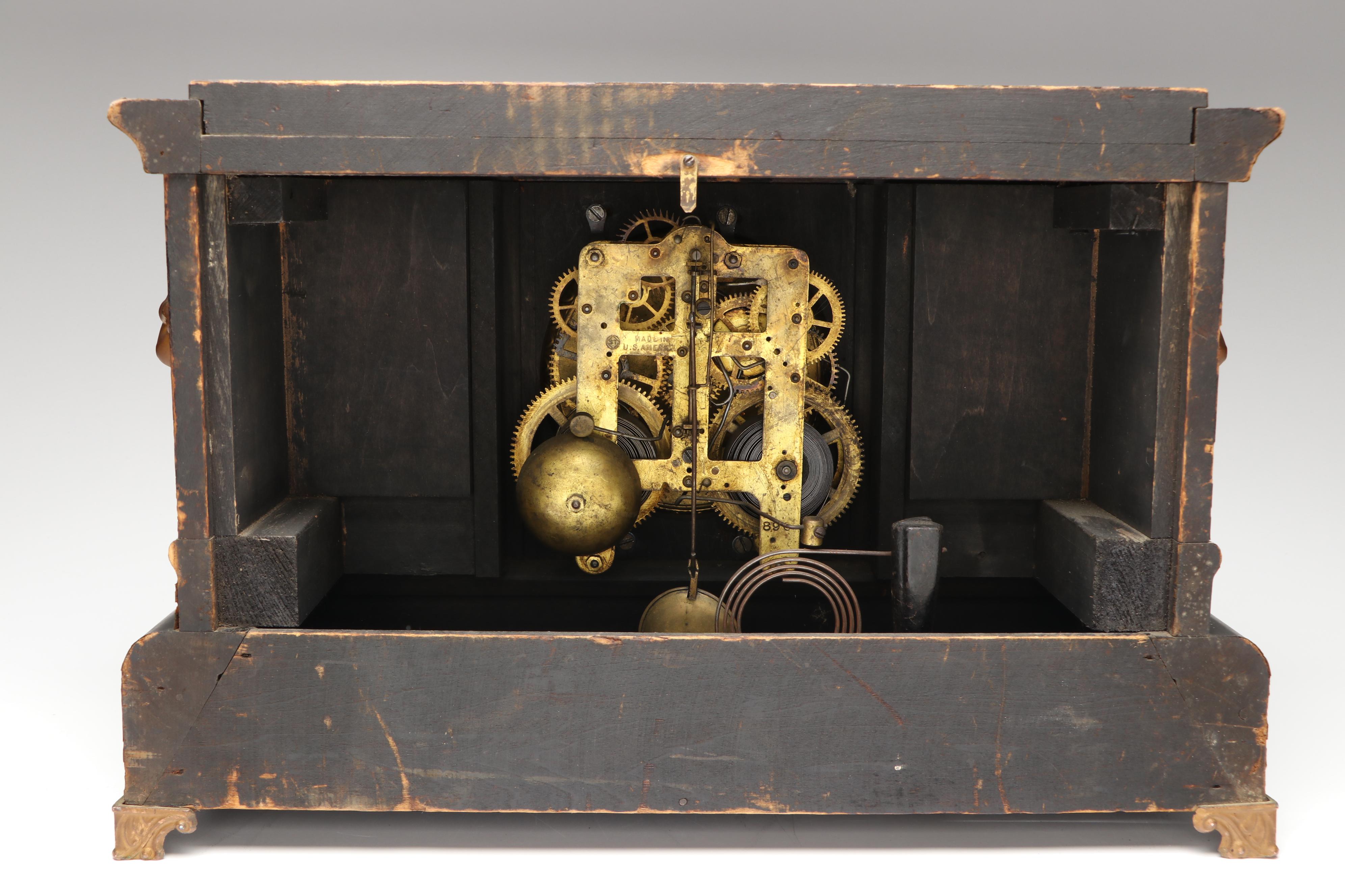 Seth Thomas Adamantine Column Mantel Clock, Early 20th Century