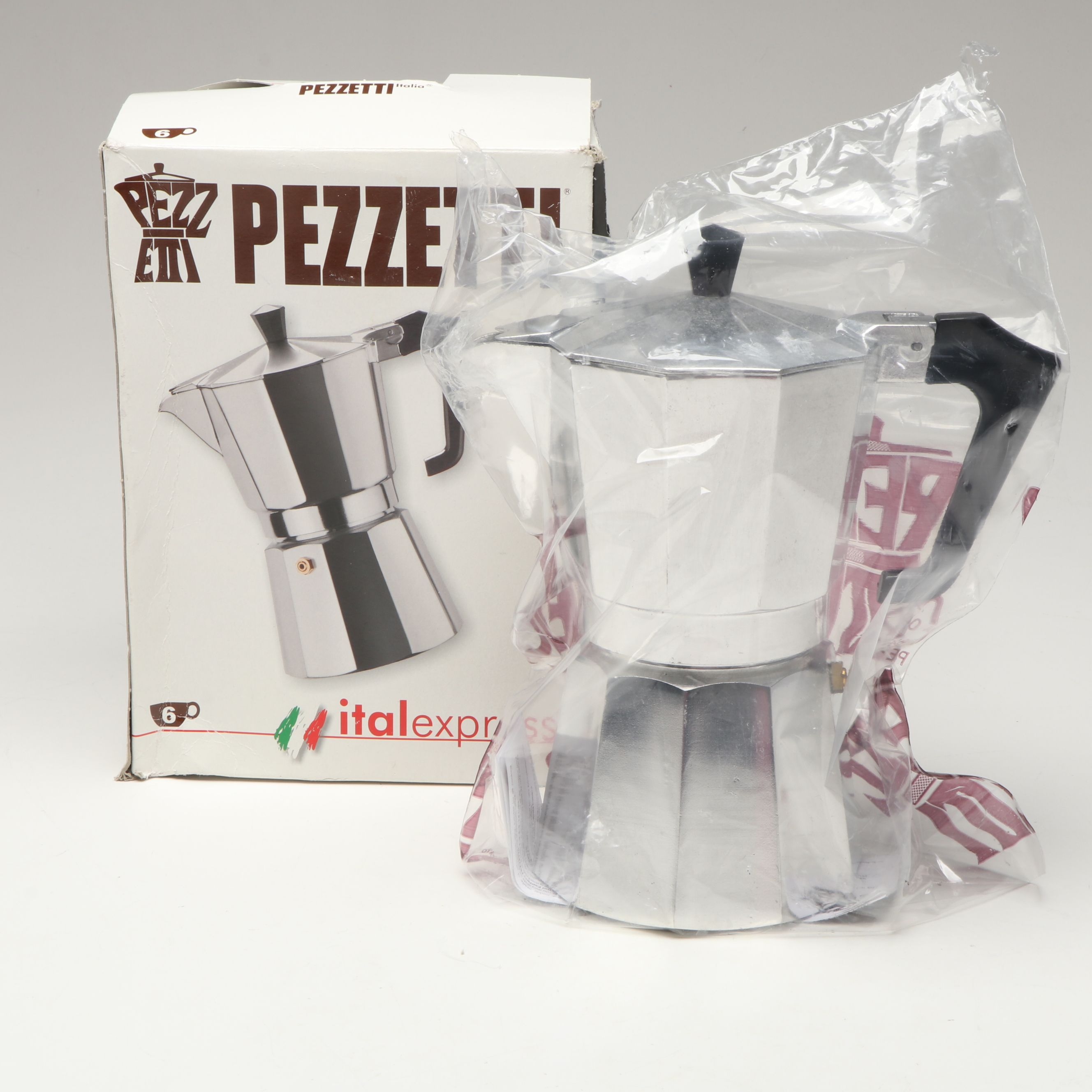 Pezzetti Coffee Maker, Salton Electric Frother & Fun-Damentals Milan Glass Cups