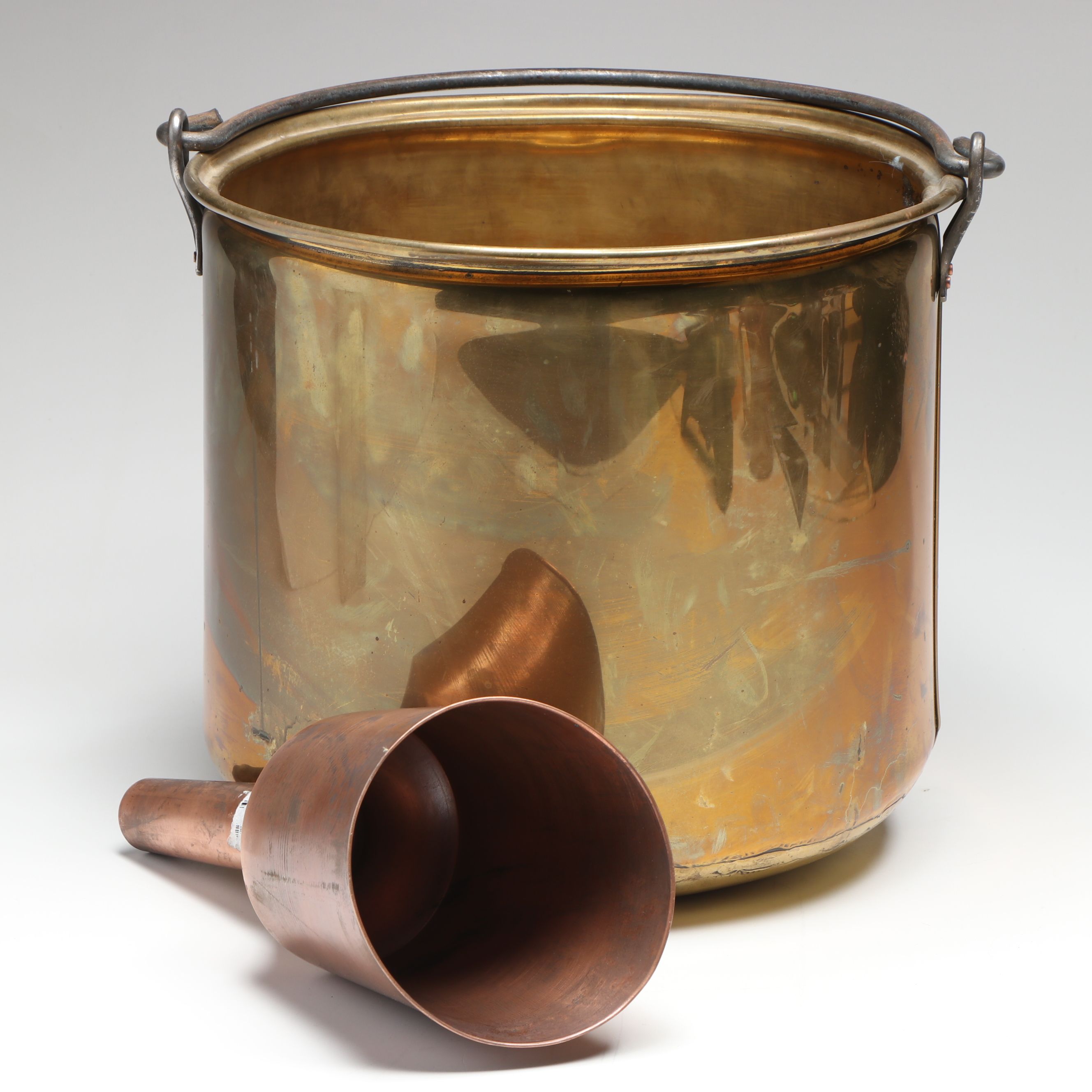 Brass Cauldron with Copper Funnel