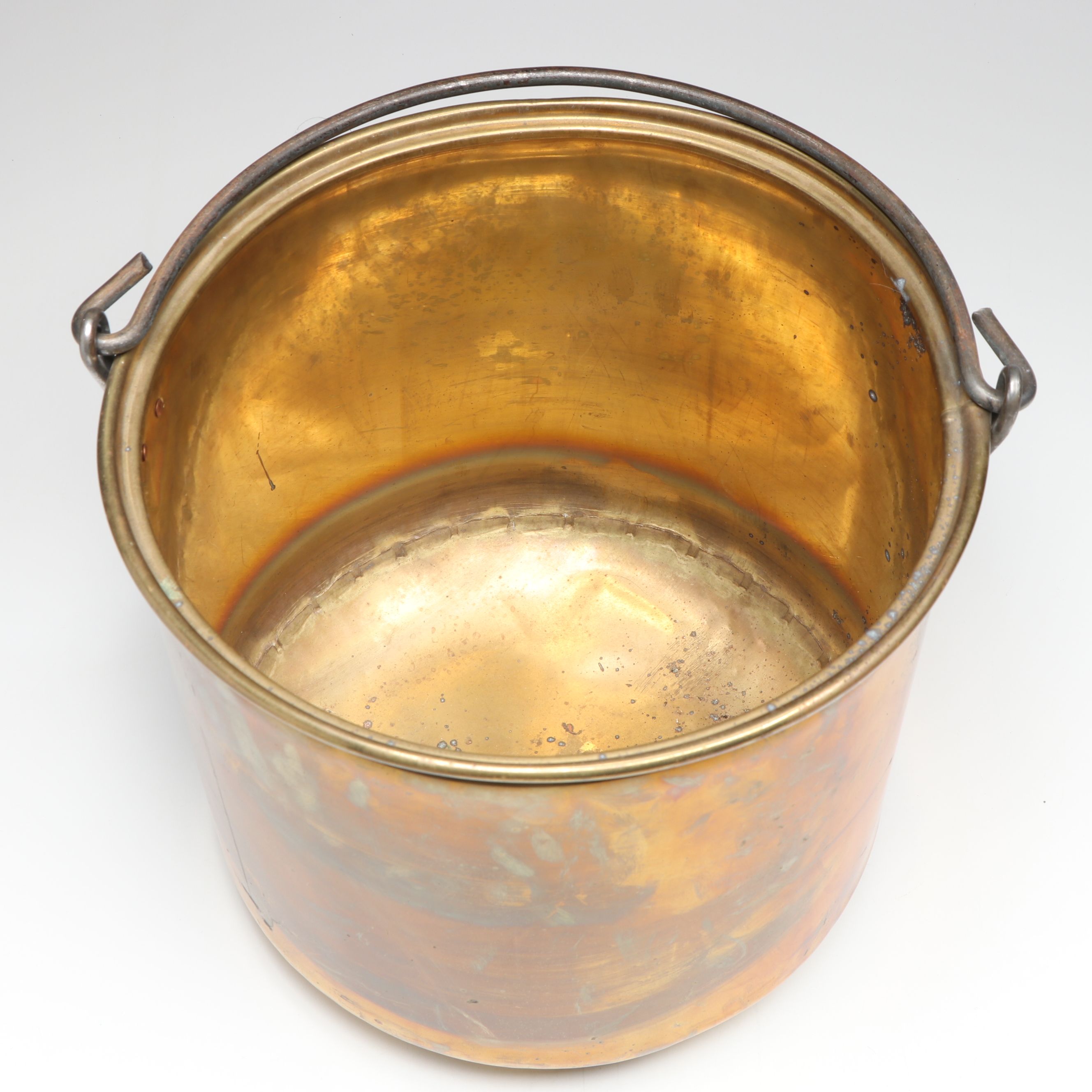 Brass Cauldron with Copper Funnel