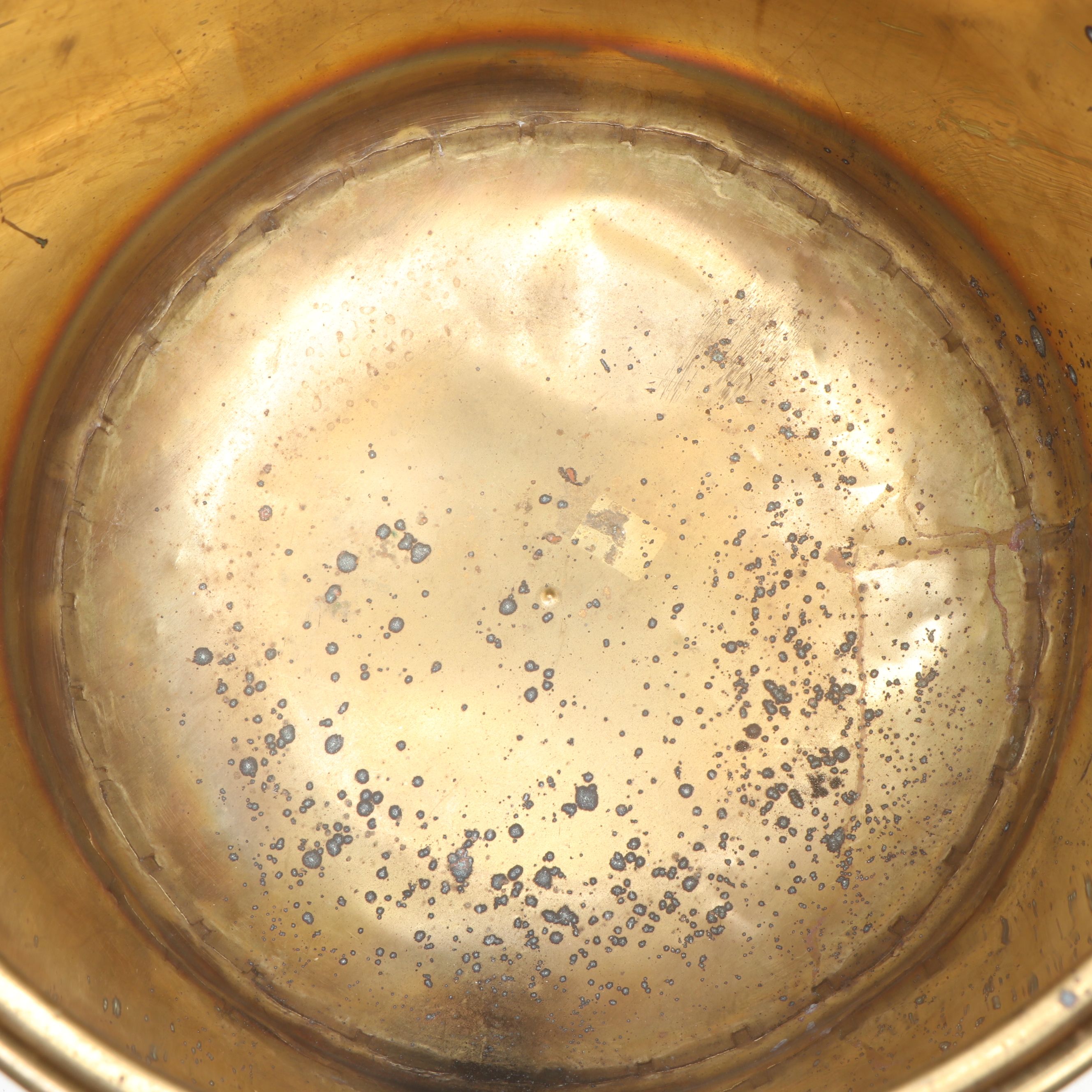 Brass Cauldron with Copper Funnel