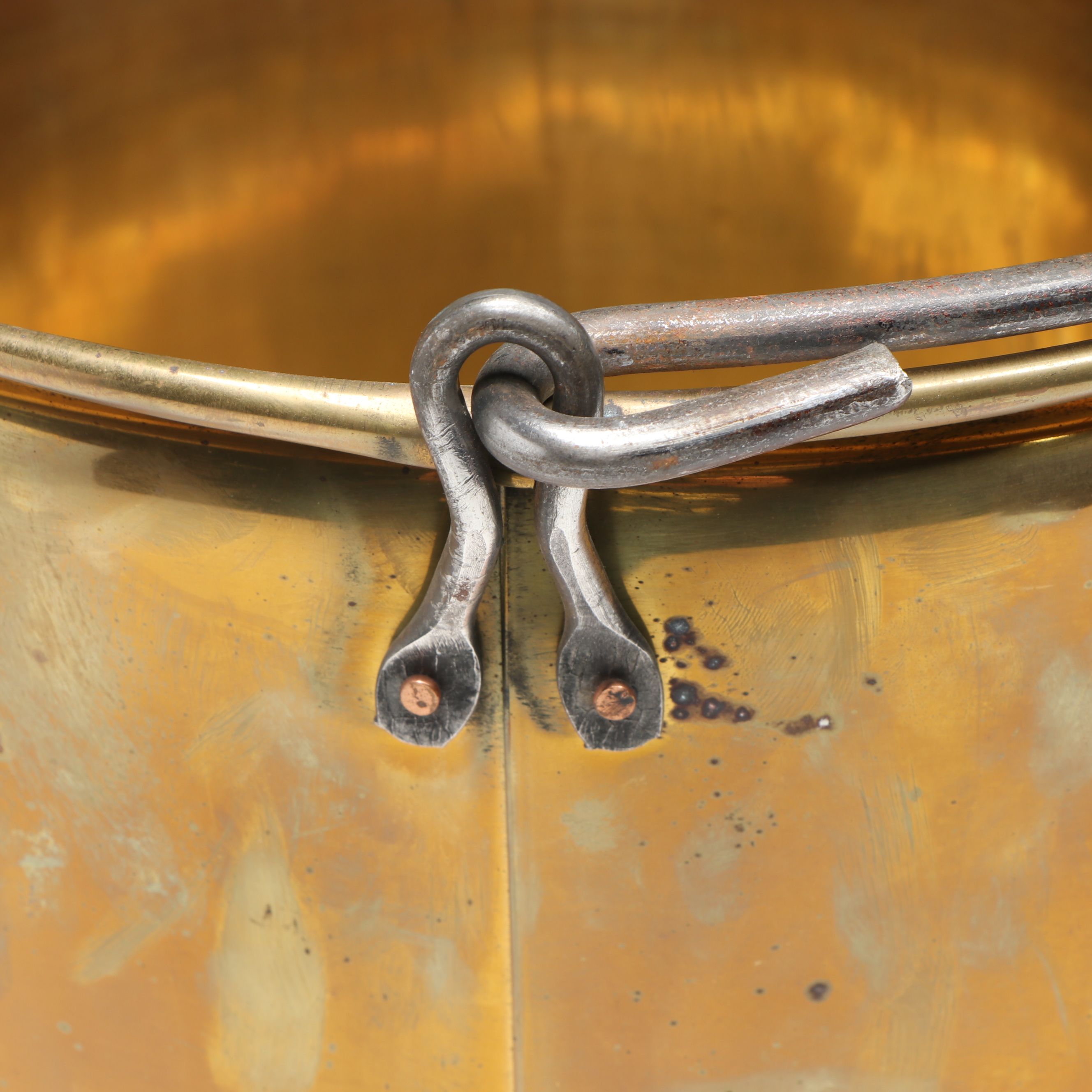 Brass Cauldron with Copper Funnel
