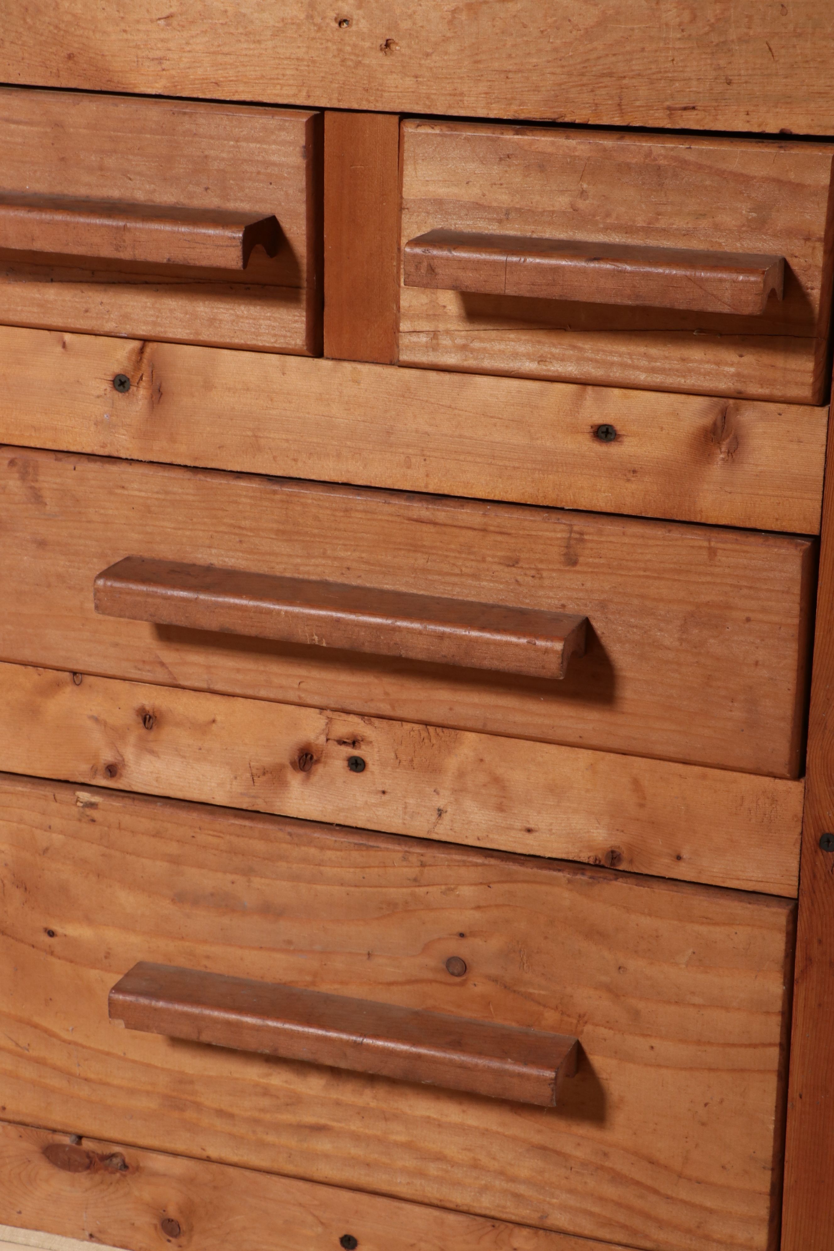 Bench Made Wood Storage Chest of Drawers with Fishing Lure Display Case