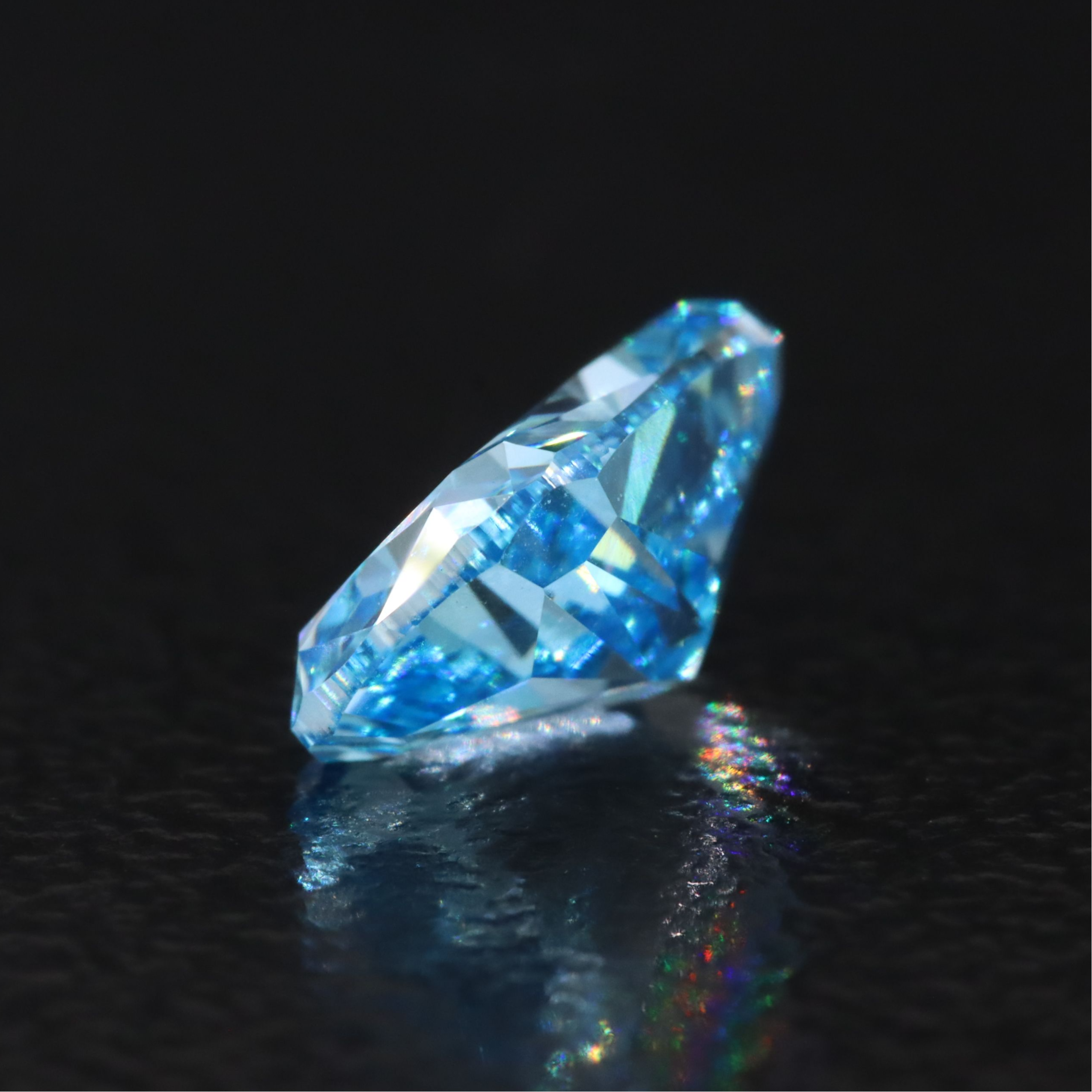 Loose 1.08 CT Lab Grown Fancy Blue Diamond with IGI Report