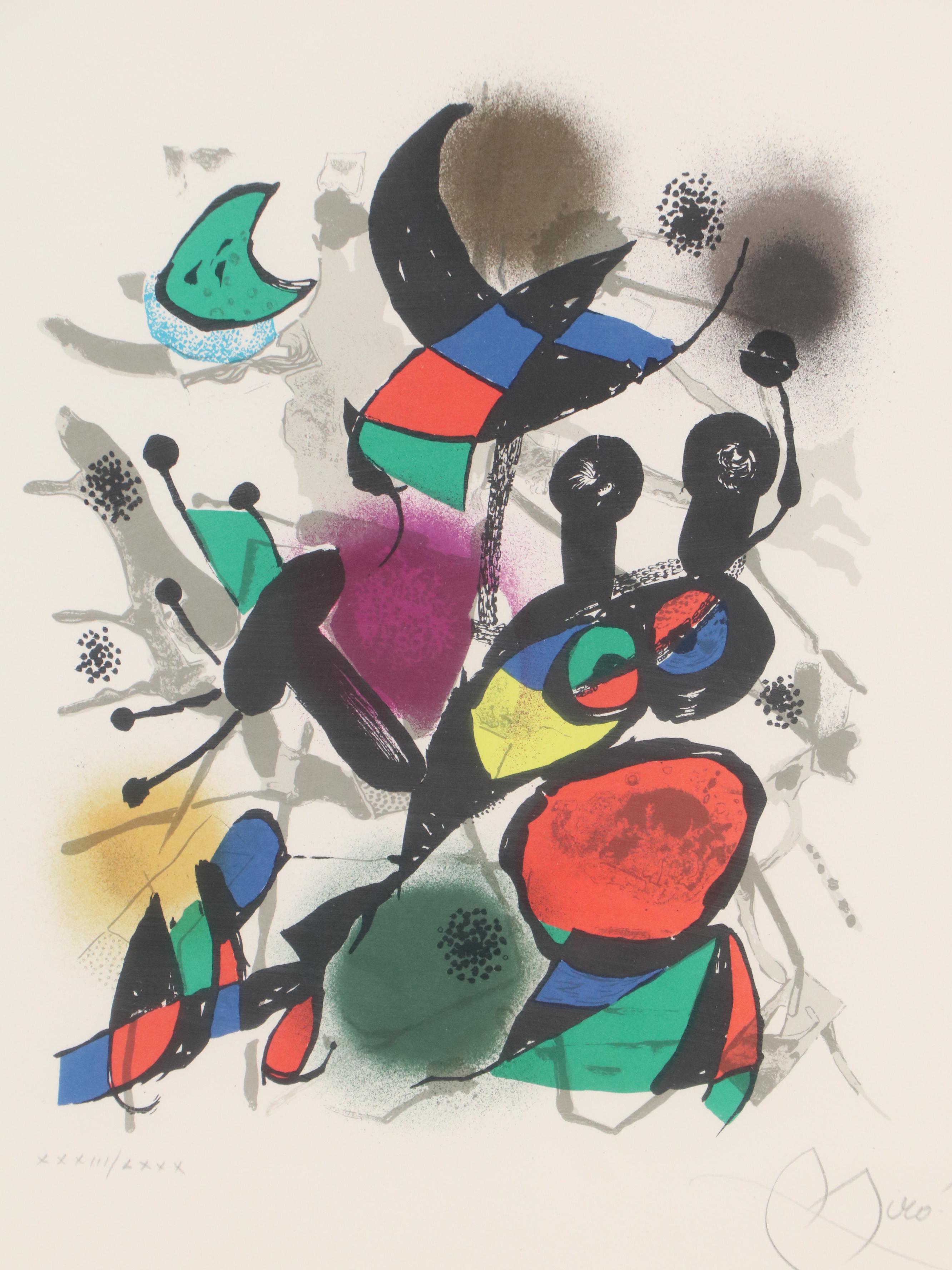 Joan Miró Color Lithograph "Lithographe III," 1977