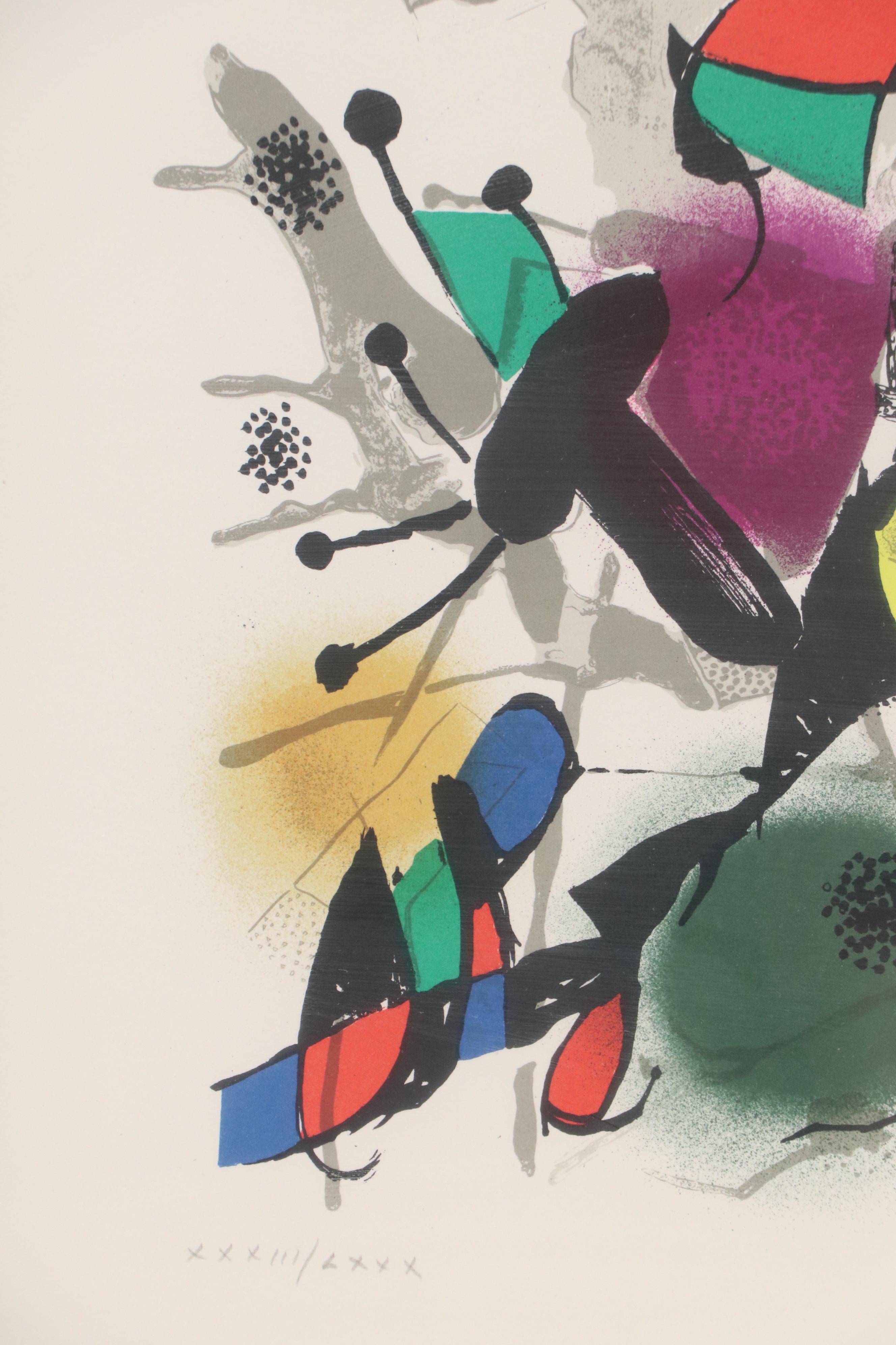 Joan Miró Color Lithograph "Lithographe III," 1977