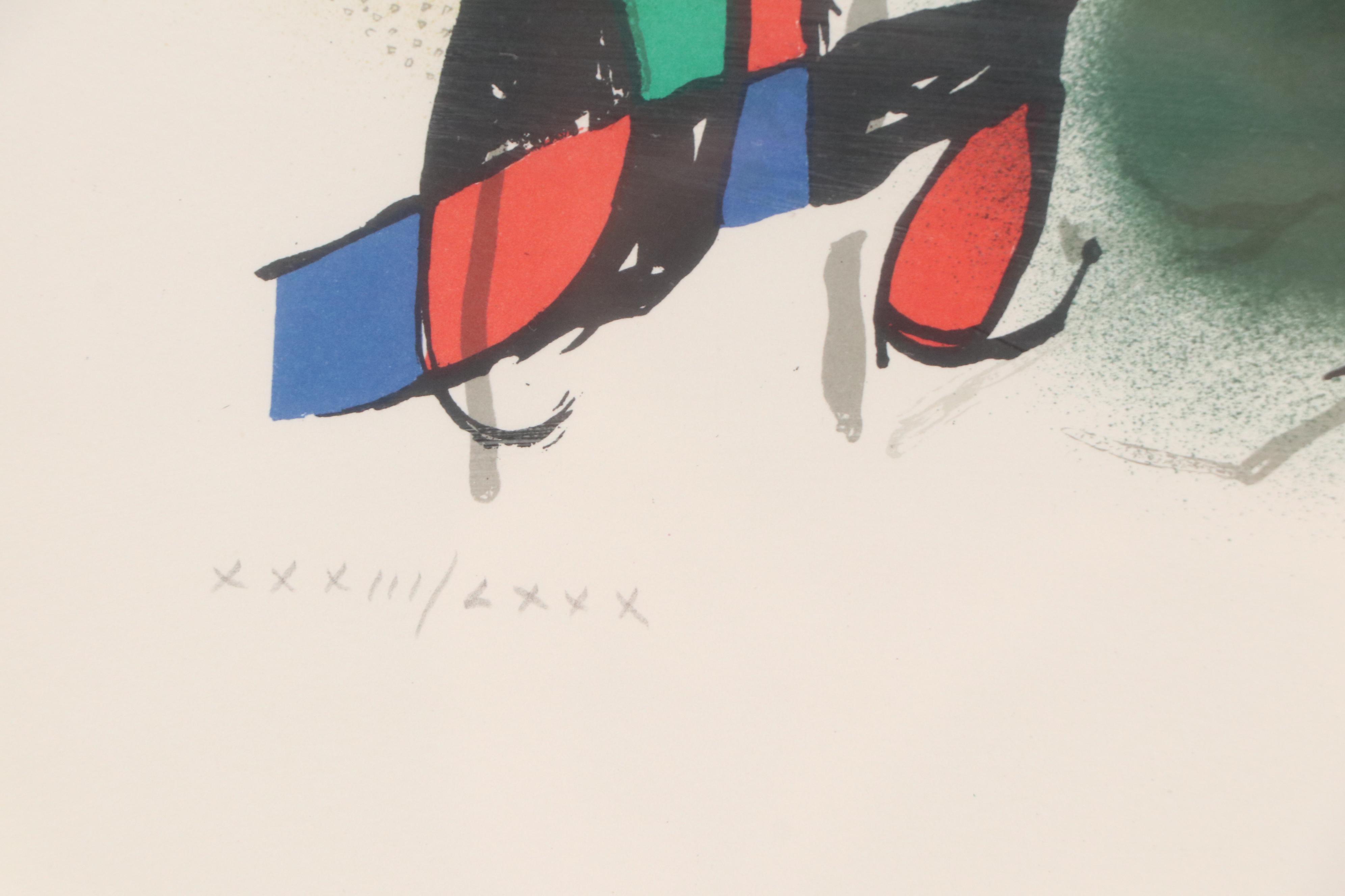 Joan Miró Color Lithograph "Lithographe III," 1977