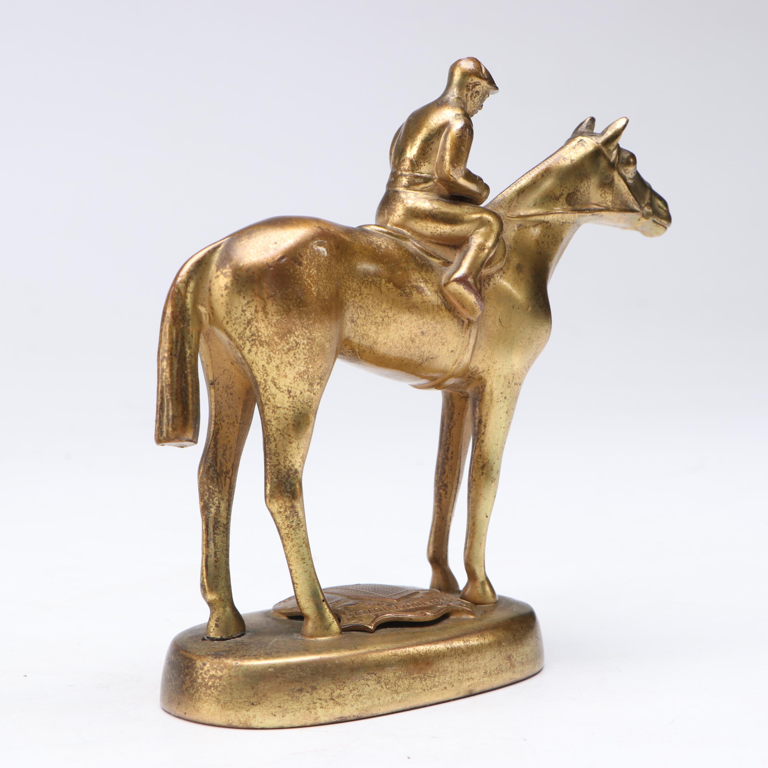 Brass Kentucky Hotel Race Horse Figurine, Damascus Lion and Other Décor