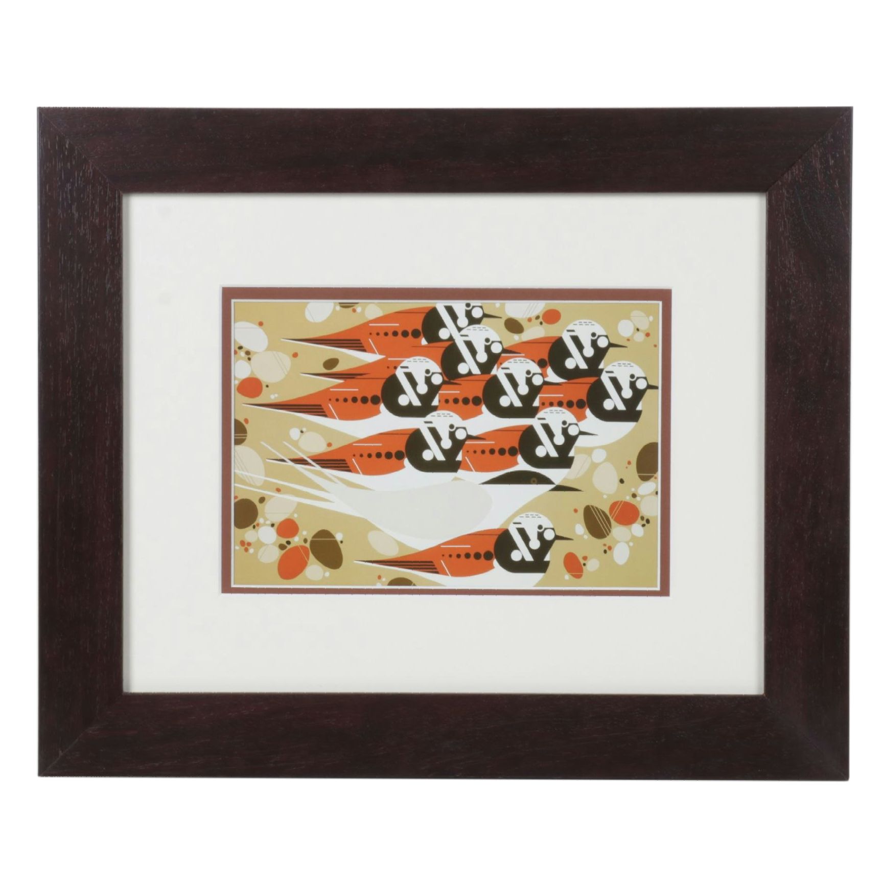 Offset Lithograph after Charley Harper "Tern, Stones, and Turnstones"