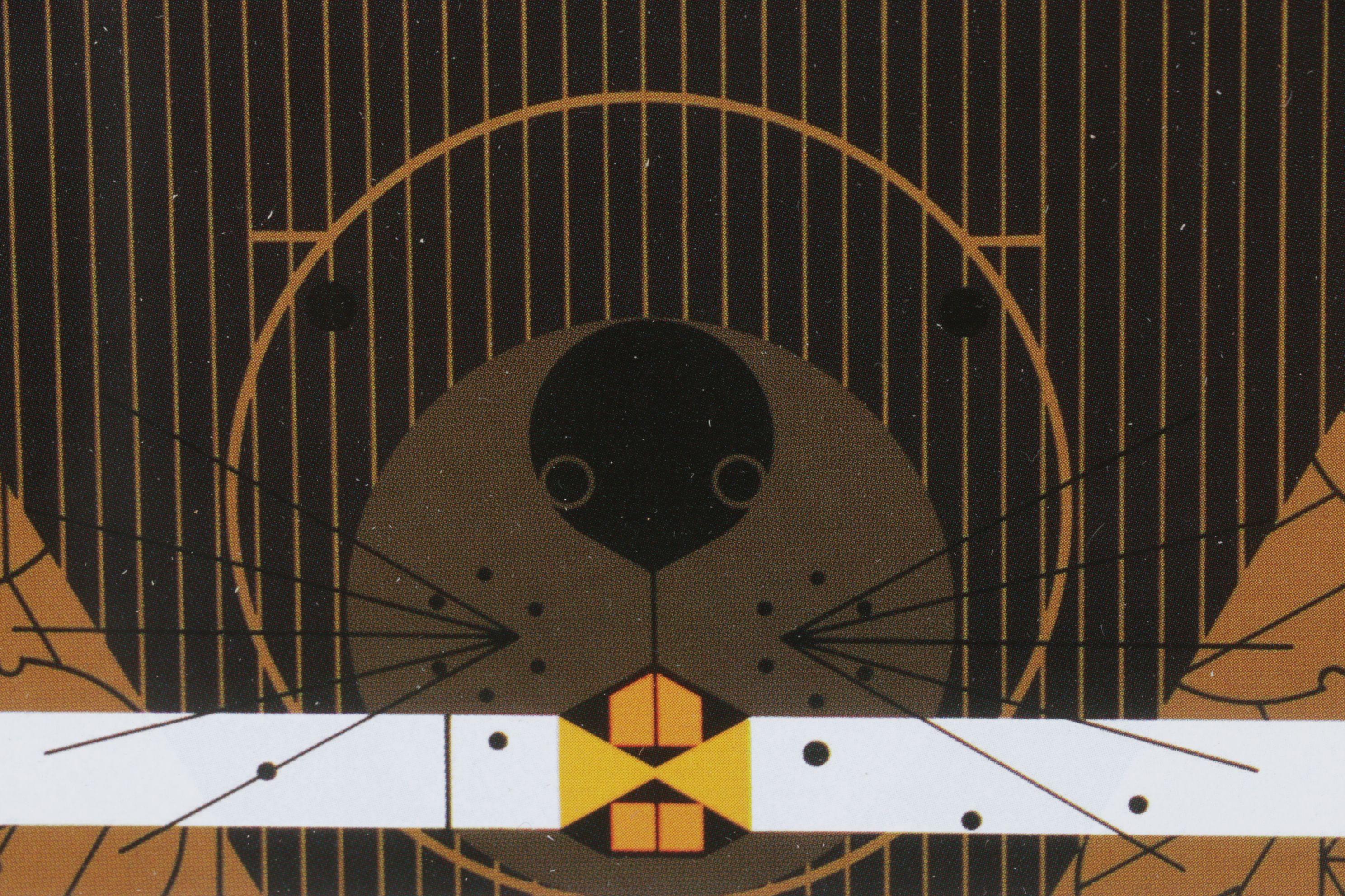 Charley Harper Offset Lithograph "Dam Diligent", 1975