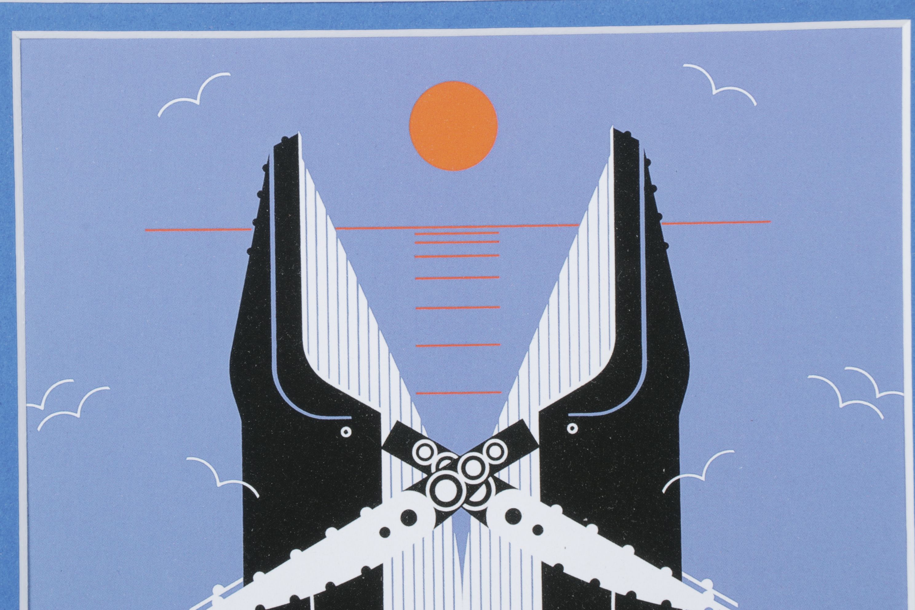 Charley Harper Offset Lithograph "Romance on the Richter Scale", 1981