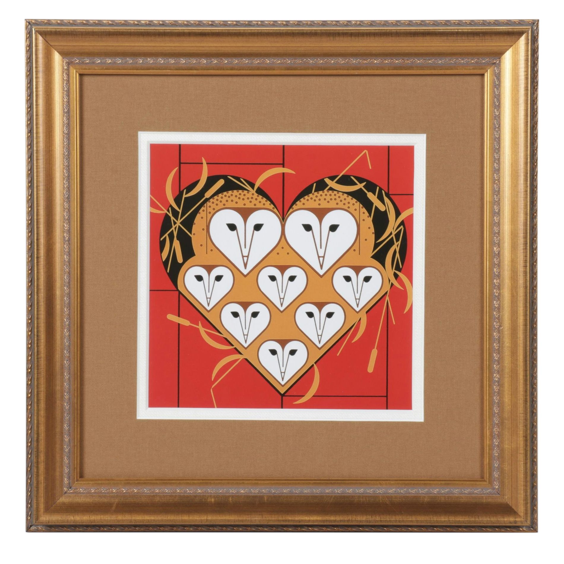 Offset Lithograph after Charley Harper "Vowlentine"