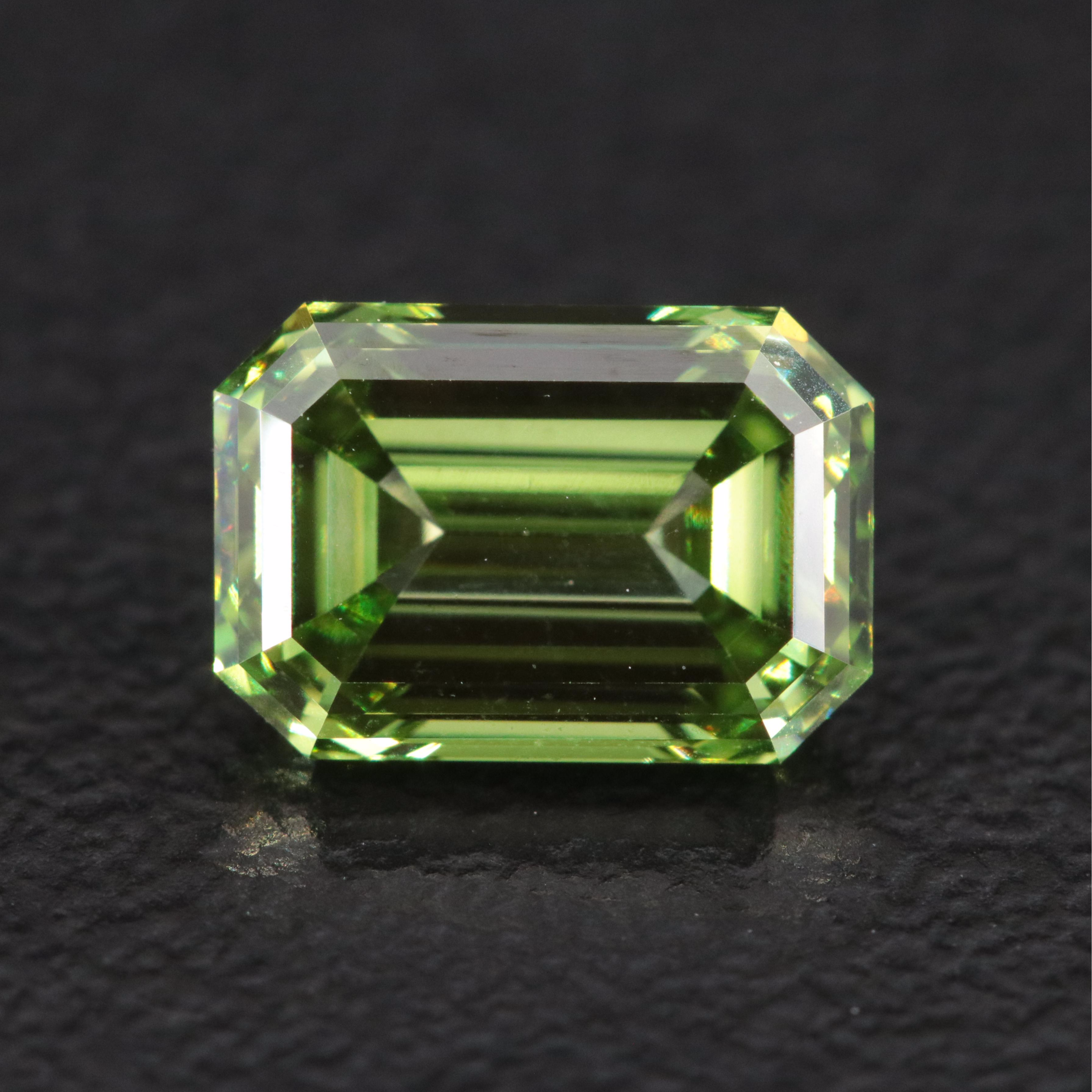 Loose 1.52 CT Lab Grown Fancy Green Diamond with IGI Report