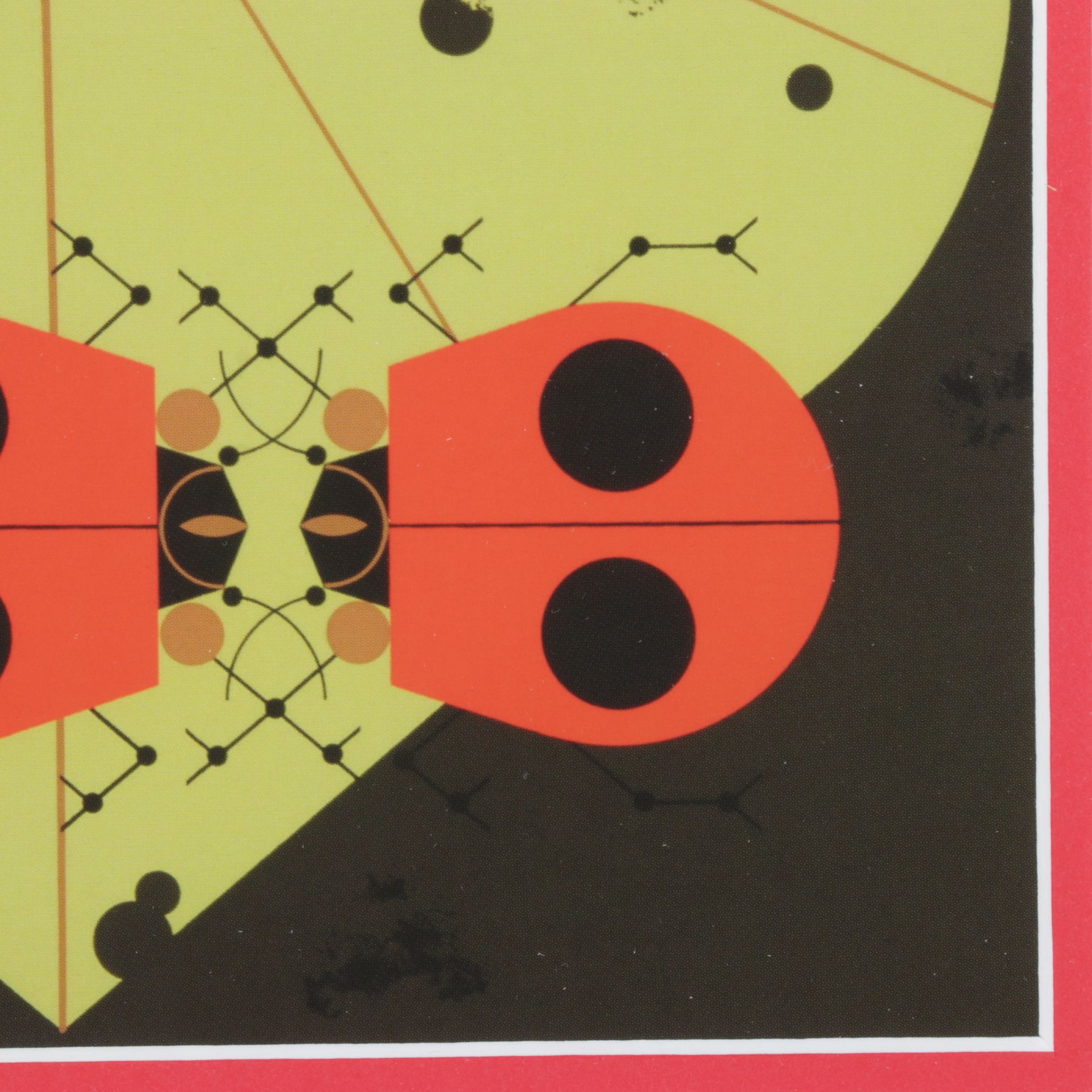 Charley Harper Offset Lithograph "Ladybug Lovers", 1971
