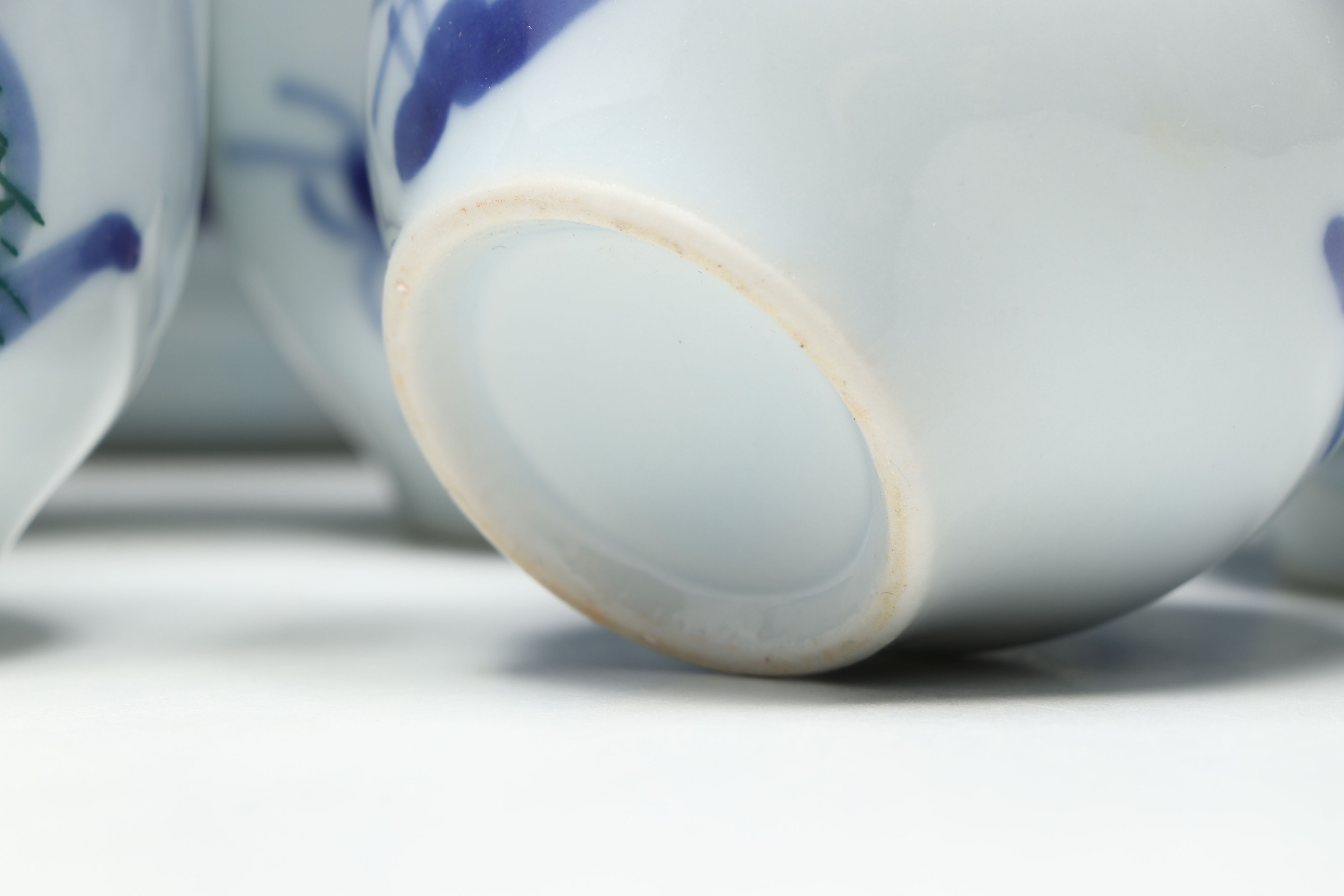 Japanese Porcelain Hand-Painted Koi Teapot and Cups