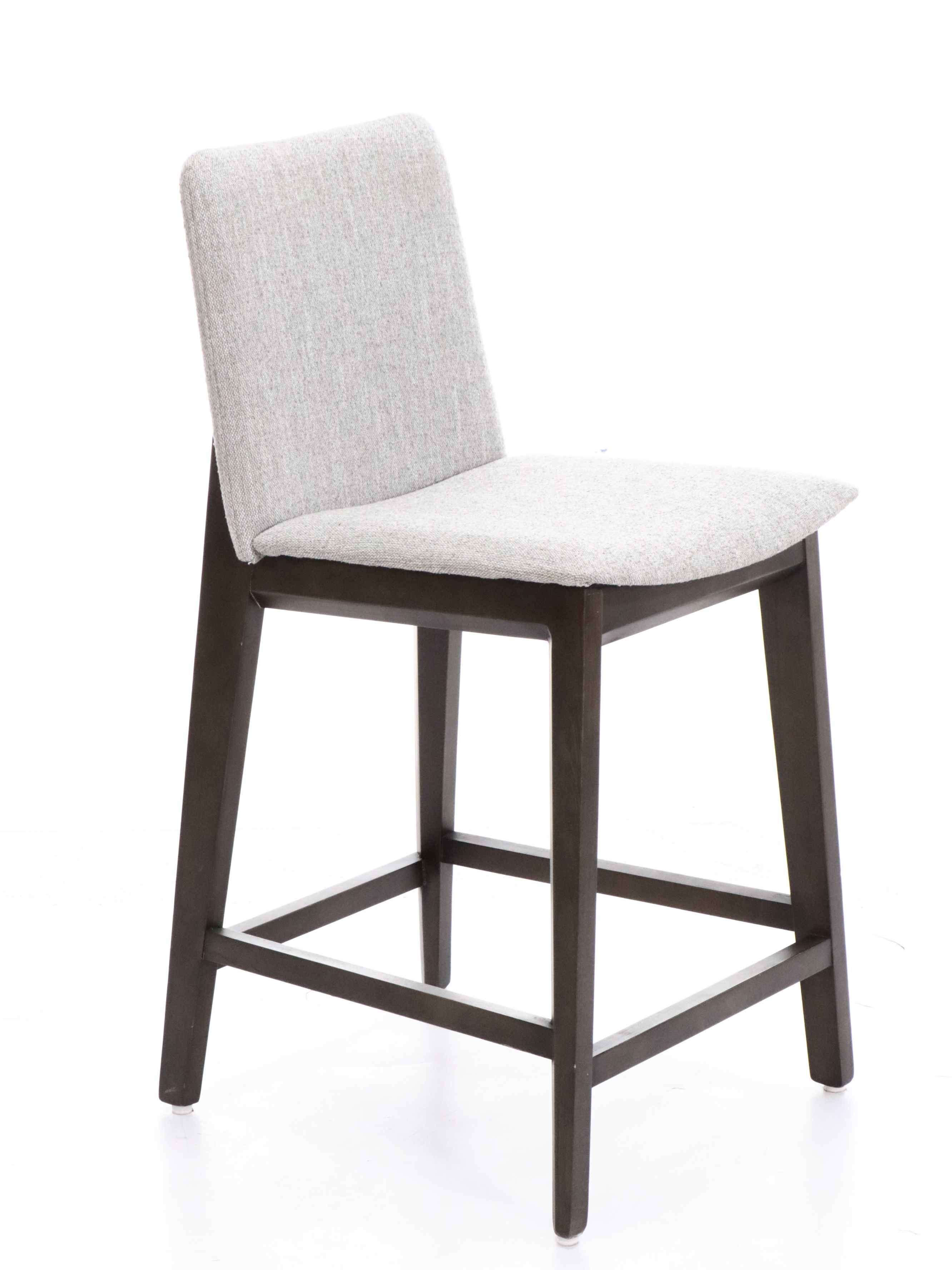 Set of Three Alder & Tweed Furniture Contemporary Fabric and Wood Barstools