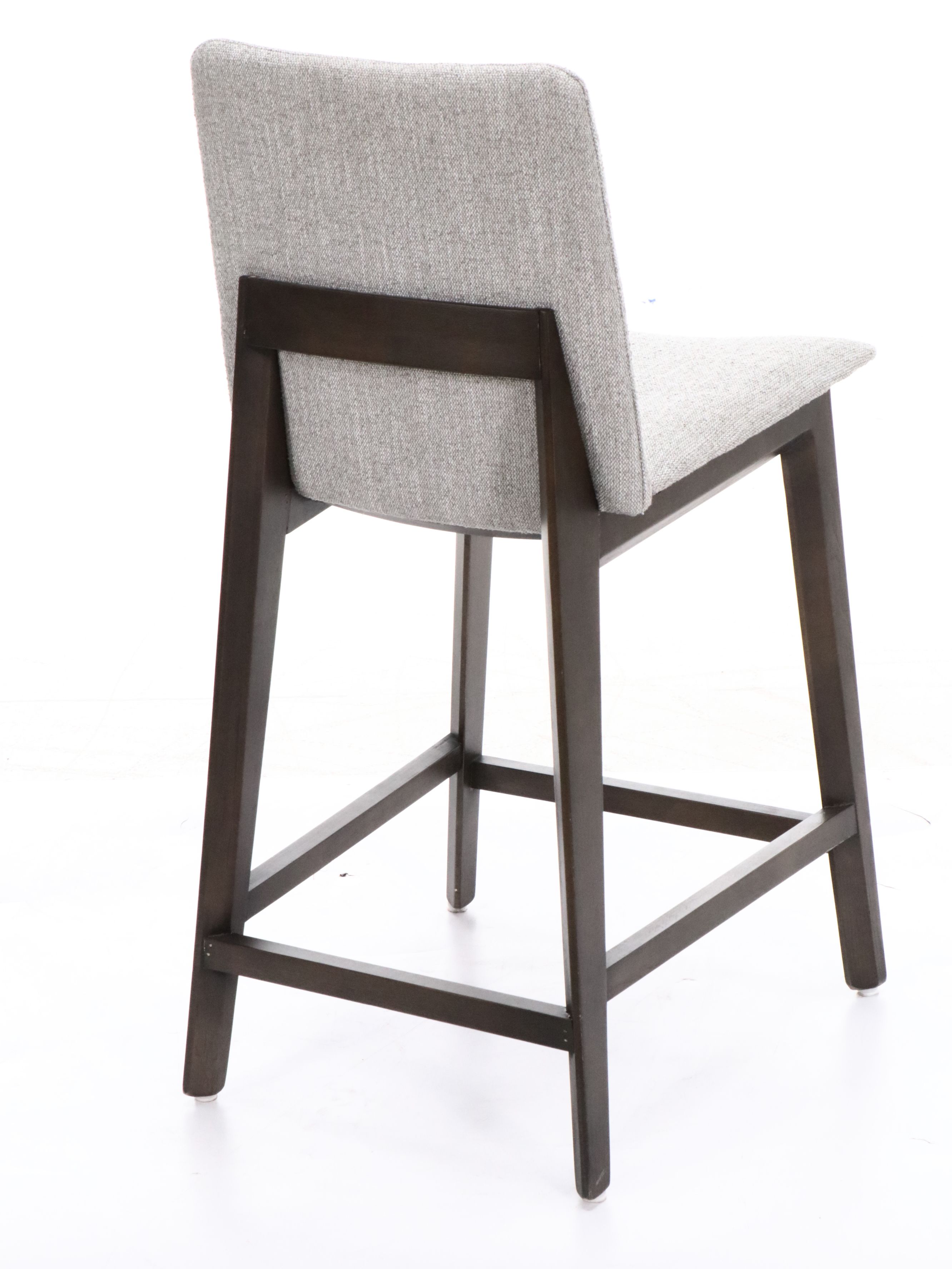 Set of Three Alder & Tweed Furniture Contemporary Fabric and Wood Barstools